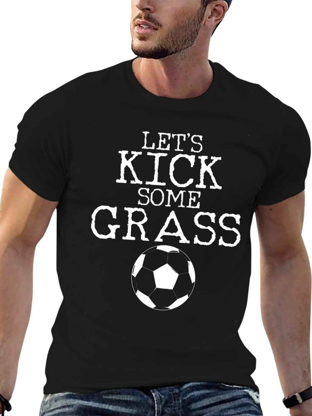 Lets Kick Some Grass Soccer T-Shirt