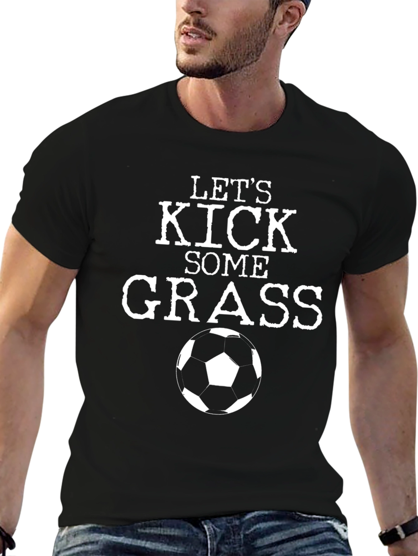 Lets Kick Some Grass Soccer T-Shirt