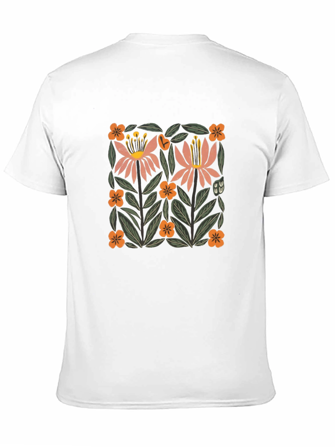 Floral Graphic Print Crew Neck T-Shirt