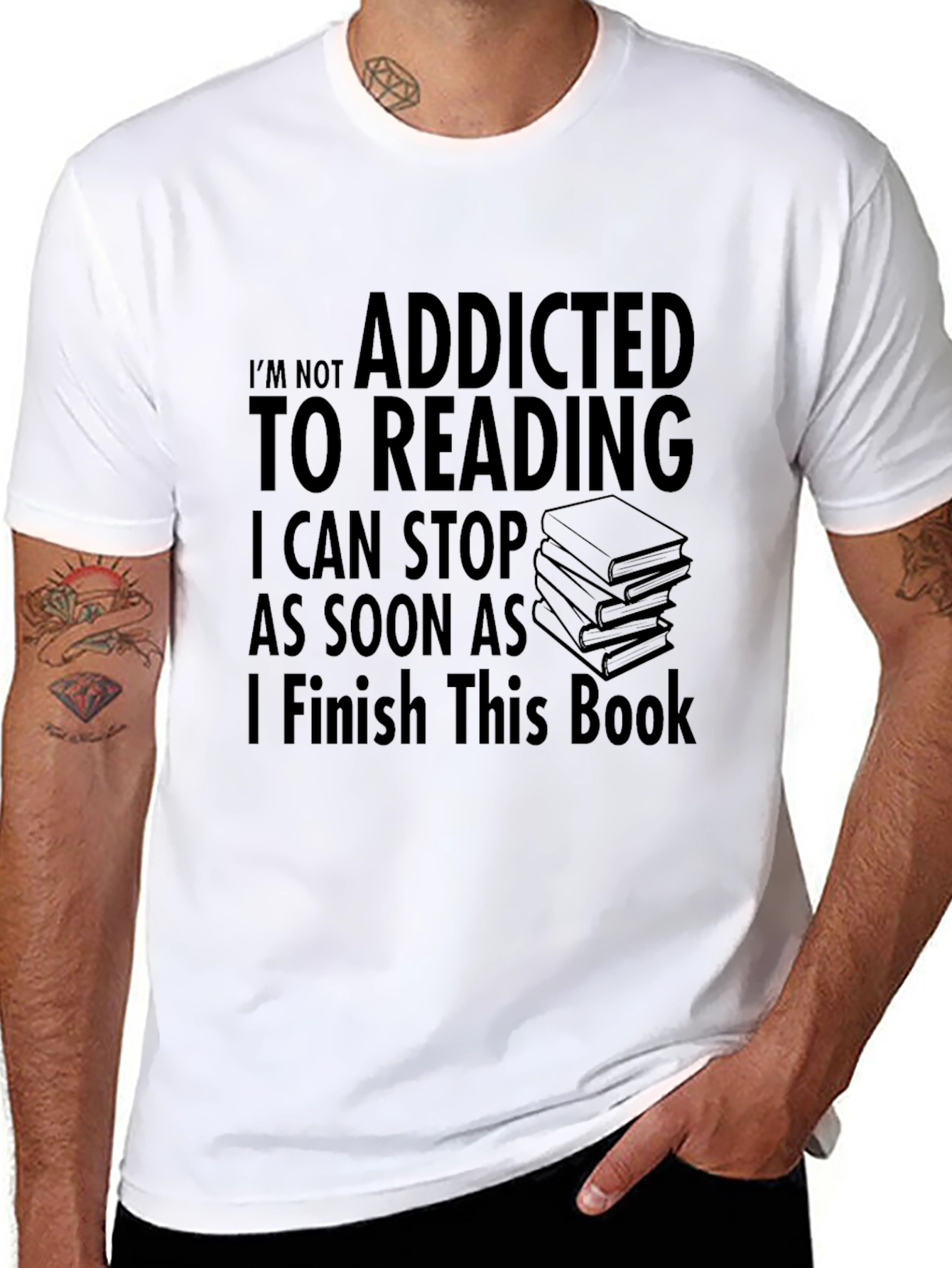 Addicted to Reading Graphic T-Shirt