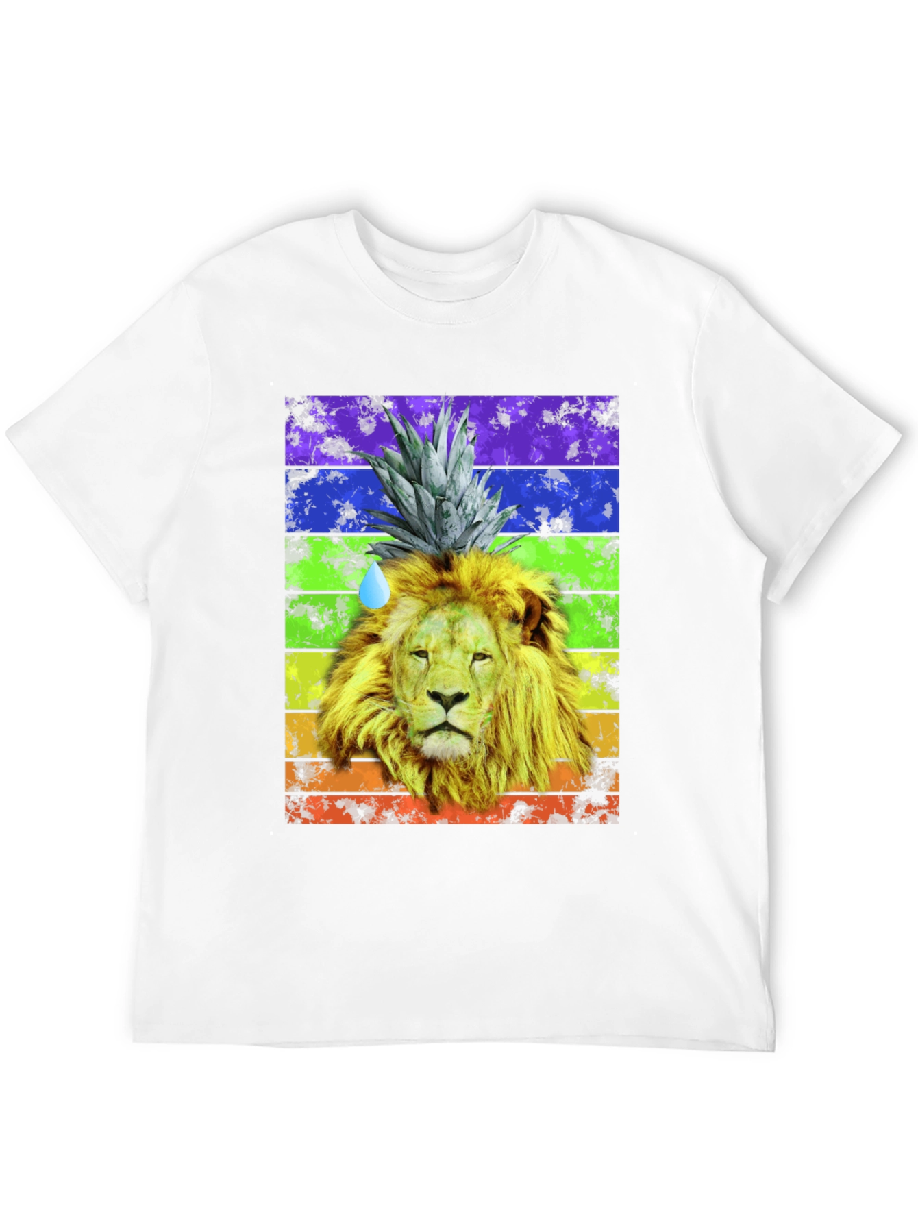 Lion Pineapple Rainbow Graphic Tee