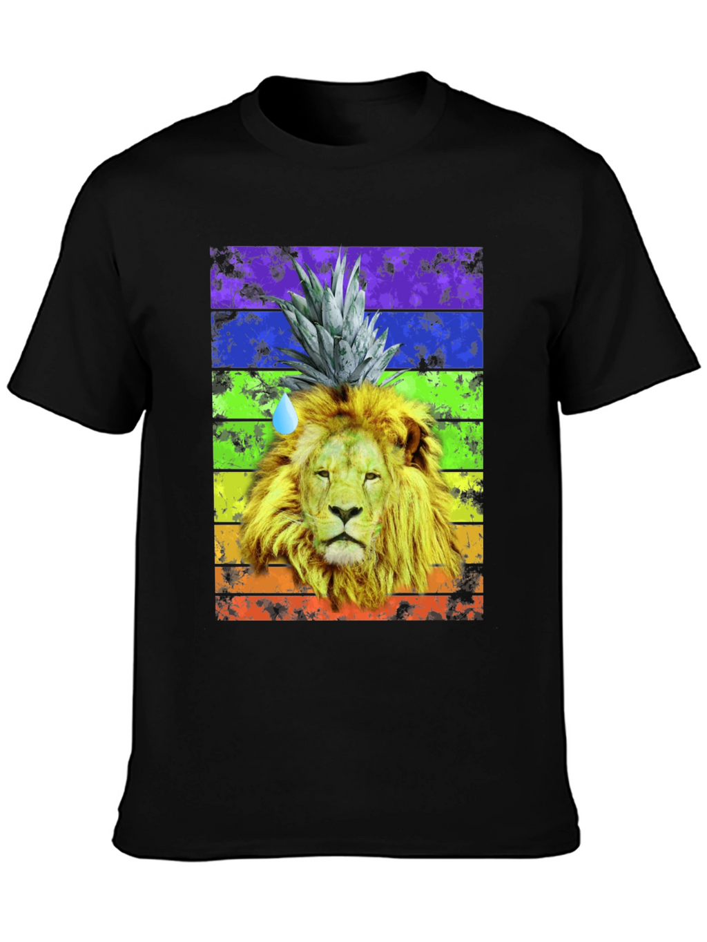 Lion Pineapple Rainbow Graphic Tee