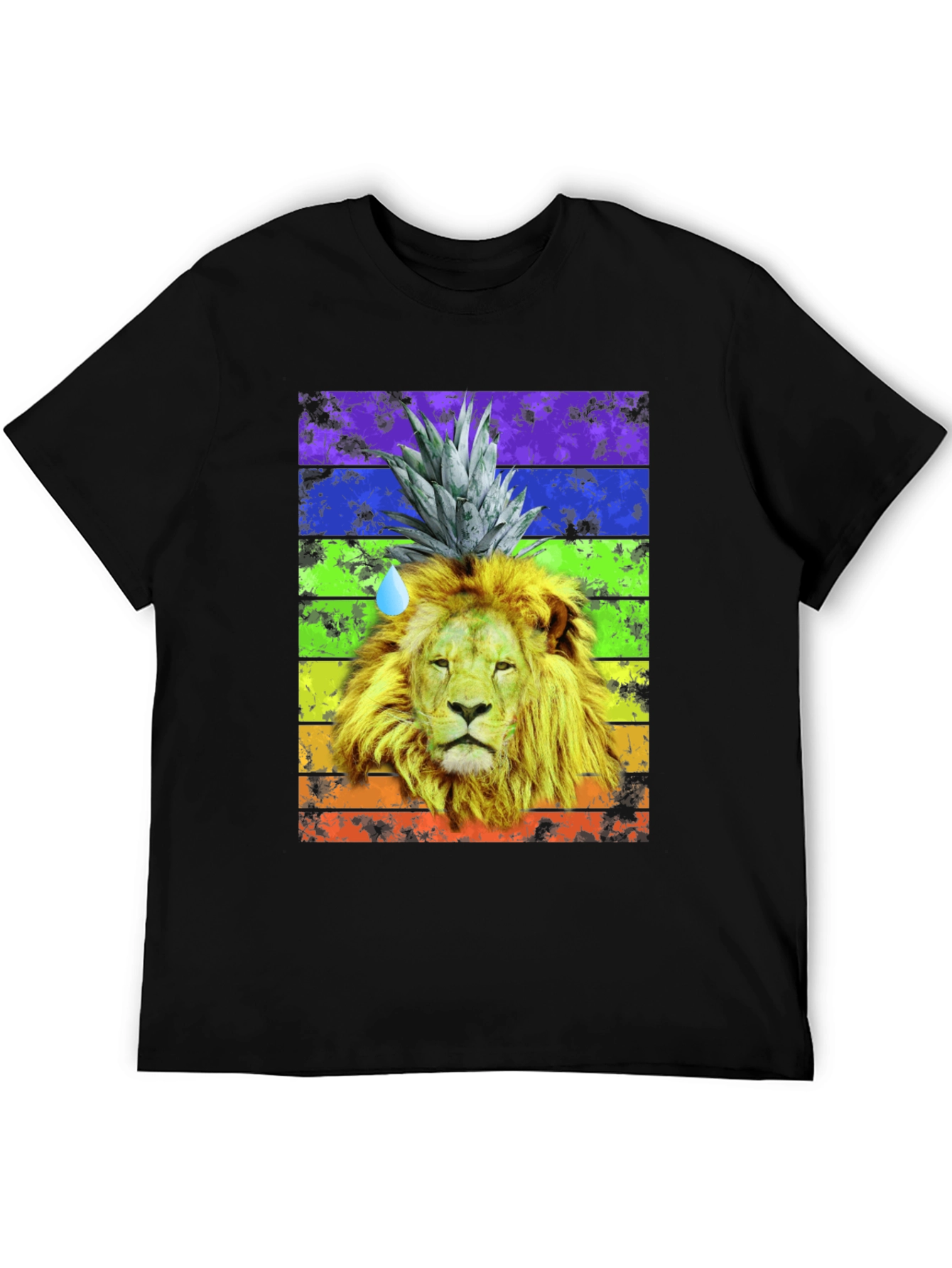 Lion Pineapple Rainbow Graphic Tee