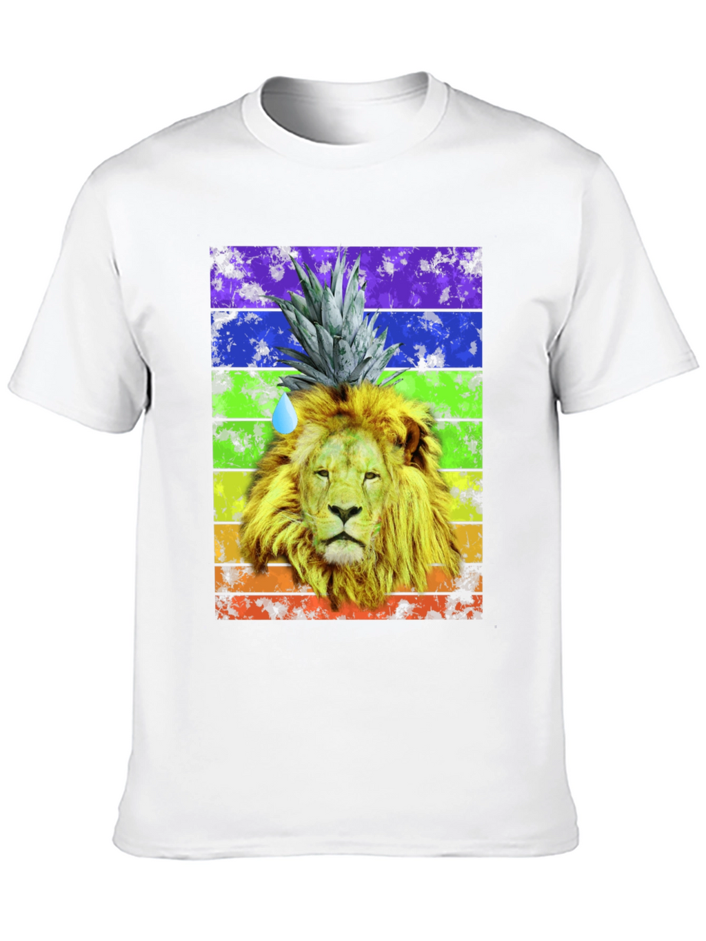 Lion Pineapple Rainbow Graphic Tee