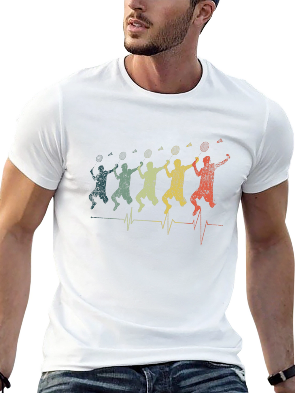 Badminton Player Heartbeat T-Shirt