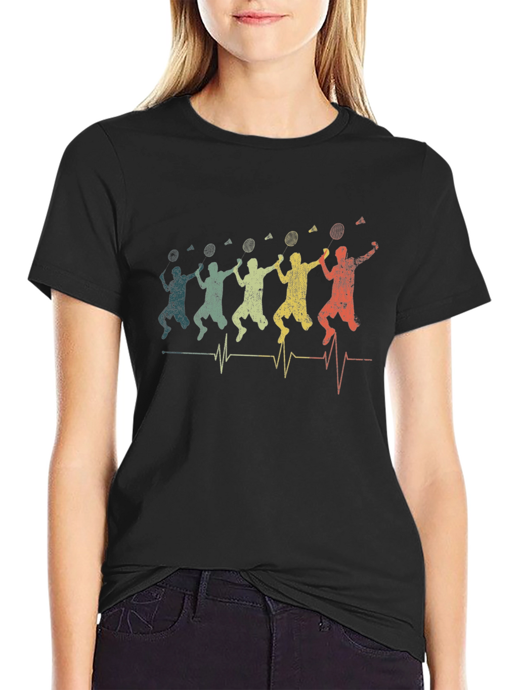 Badminton Player Heartbeat T-Shirt