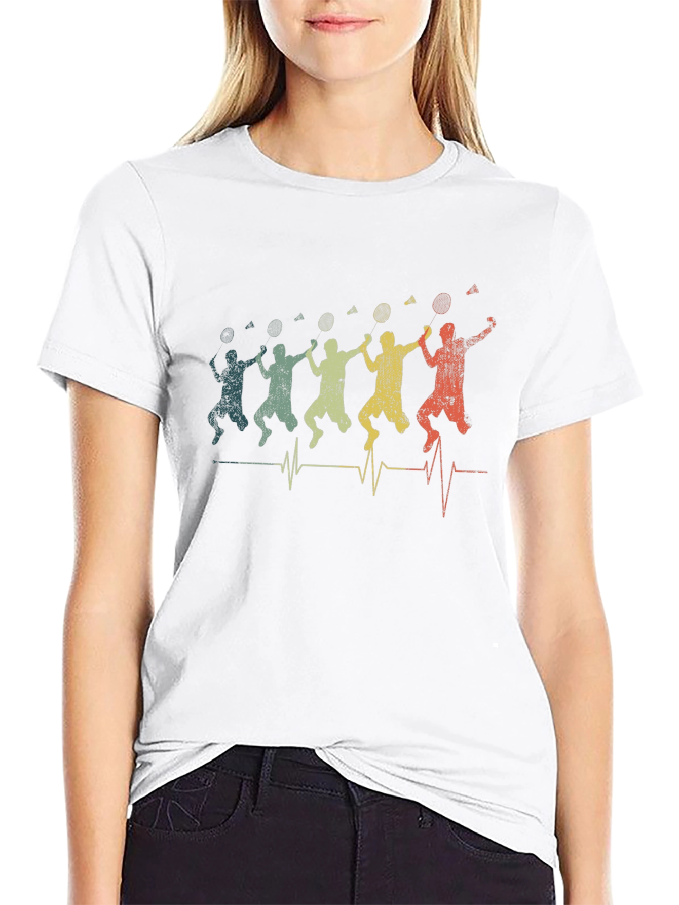 Badminton Player Heartbeat T-Shirt