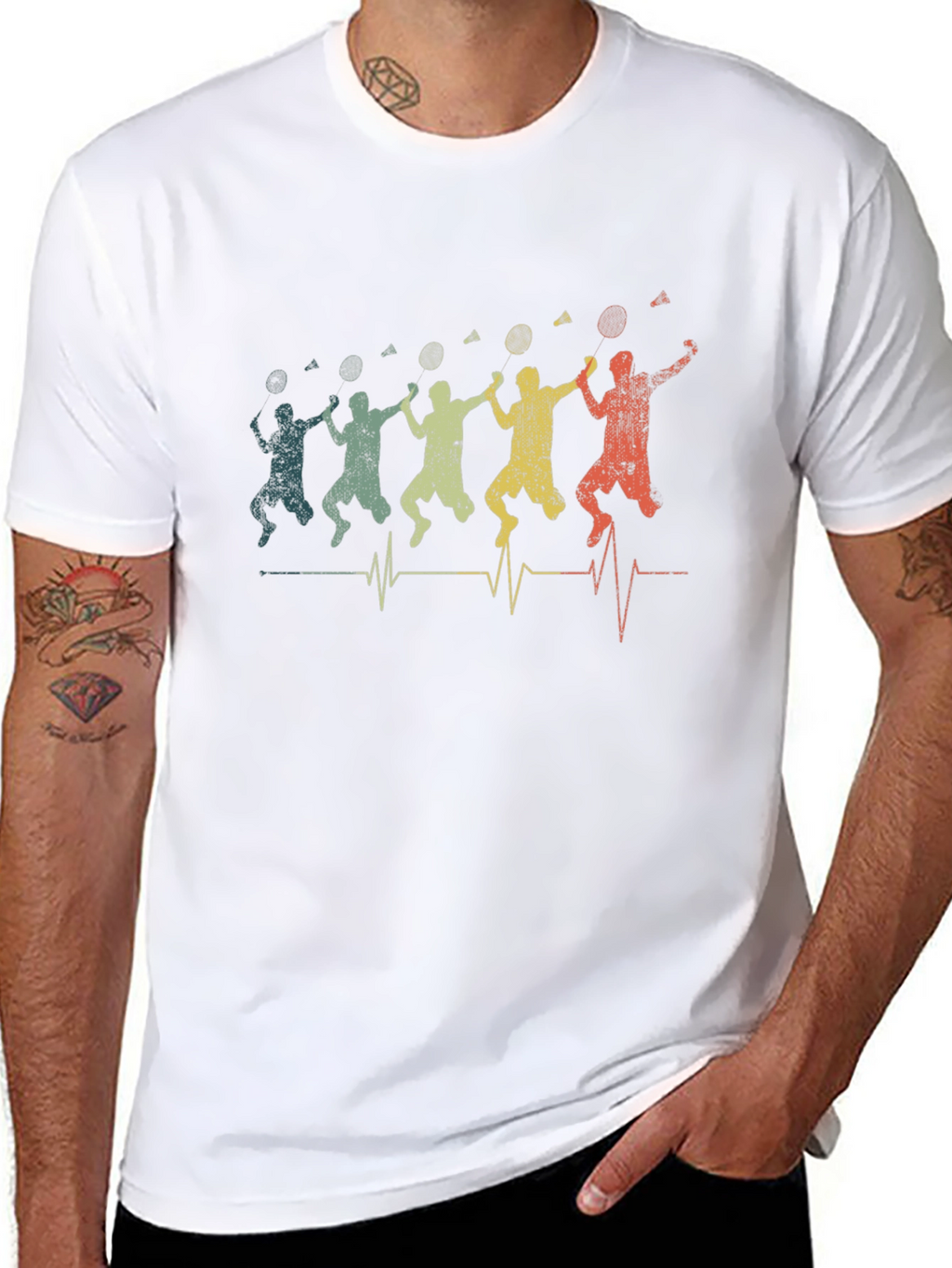 Badminton Player Heartbeat T-Shirt