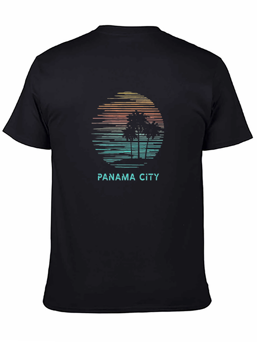 Panama City Palm Tree Sunset Graphic T-Shirt