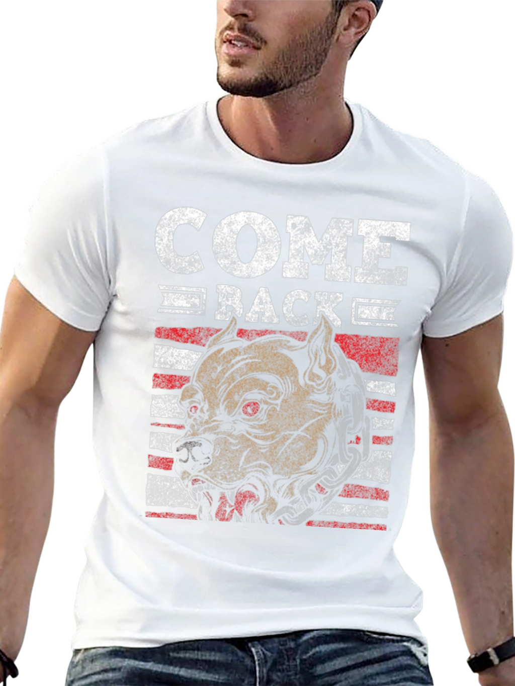 Come Back Graphic Tee - Pitbull Dog Design