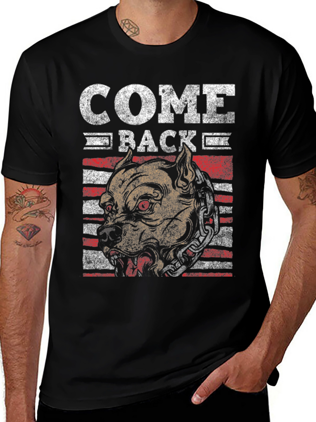 Come Back Graphic Tee - Pitbull Dog Design
