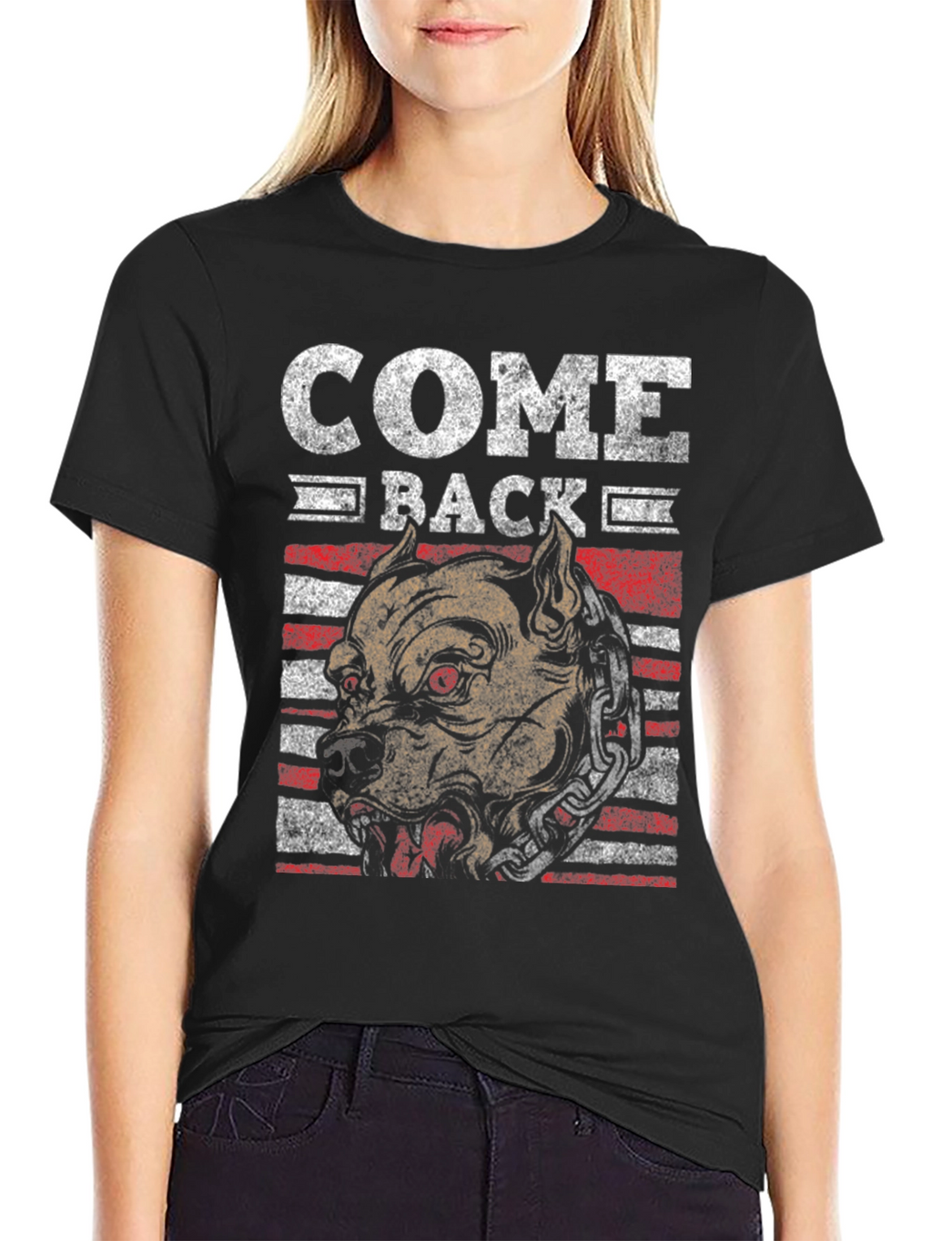 Come Back Graphic Tee - Pitbull Dog Design