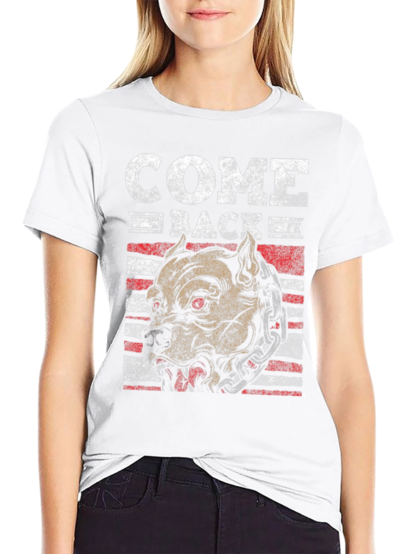Come Back Graphic Tee - Pitbull Dog Design