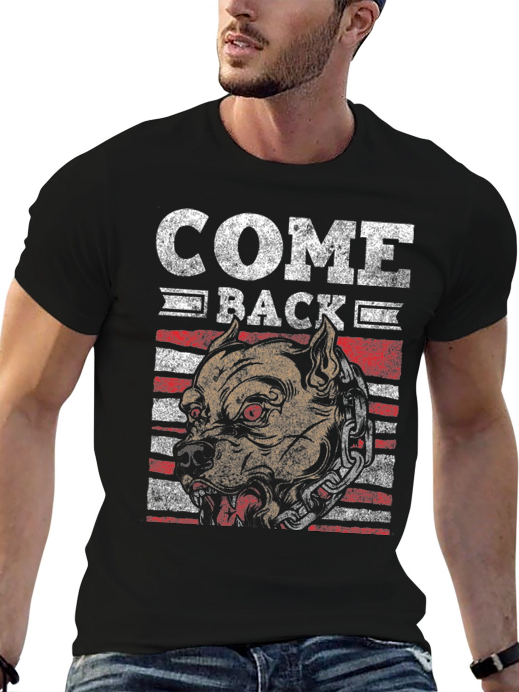 Come Back Graphic Tee - Pitbull Dog Design
