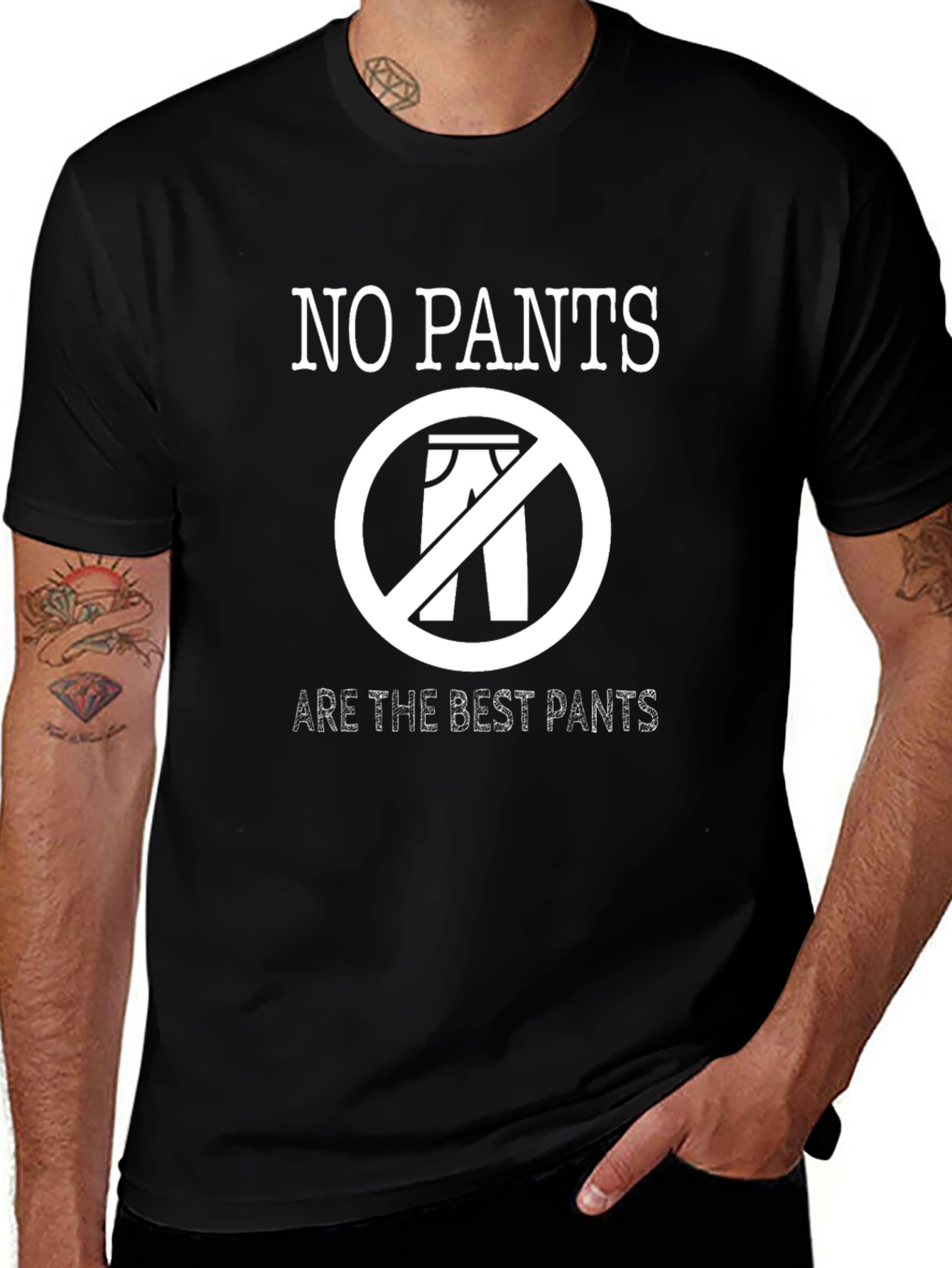 No Pants Are the Best Pants Funny Graphic T-Shirt