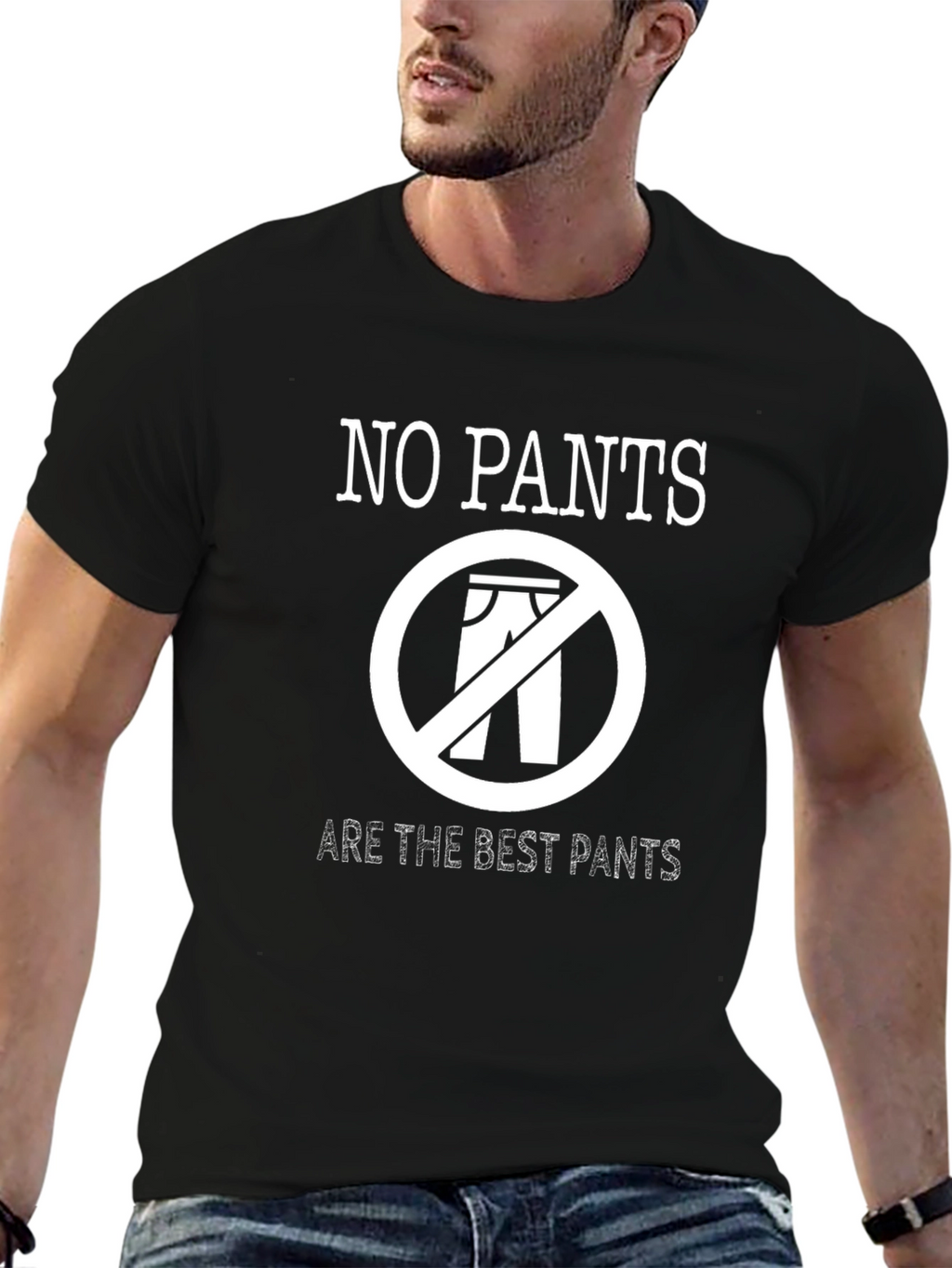 No Pants Are the Best Pants Funny Graphic T-Shirt