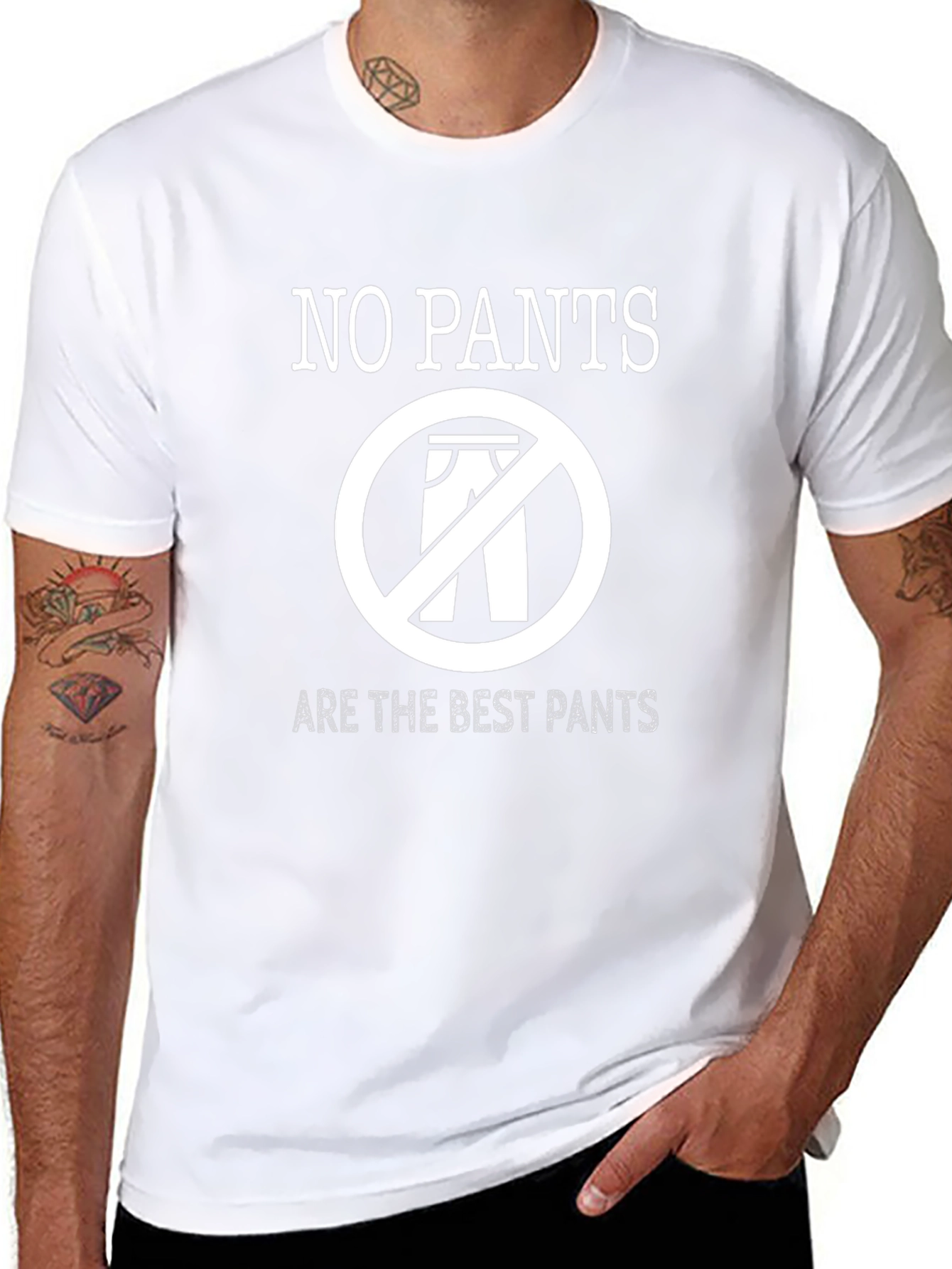 No Pants Are the Best Pants Funny Graphic T-Shirt