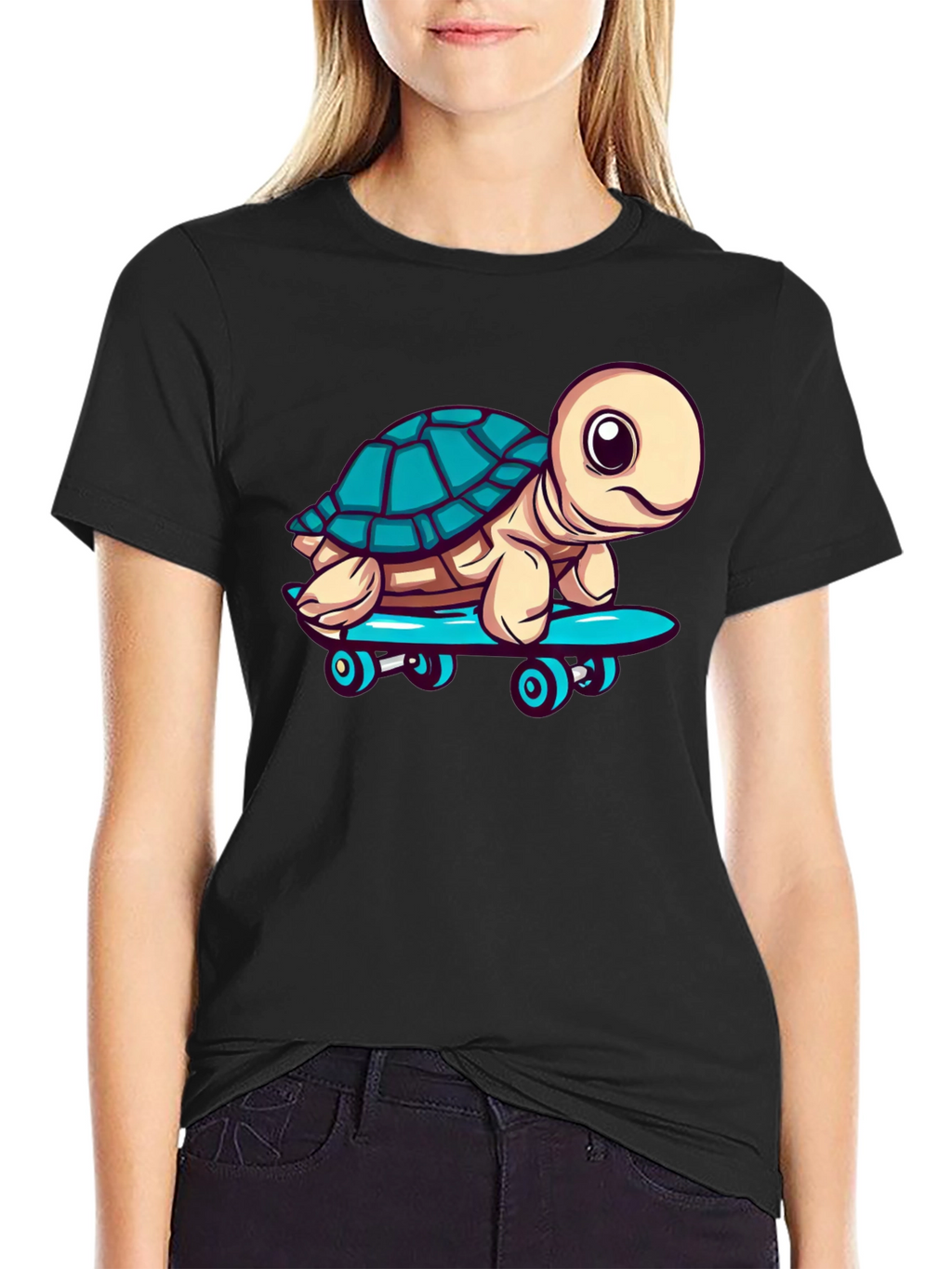 Turtle Skateboard Graphic T-Shirt