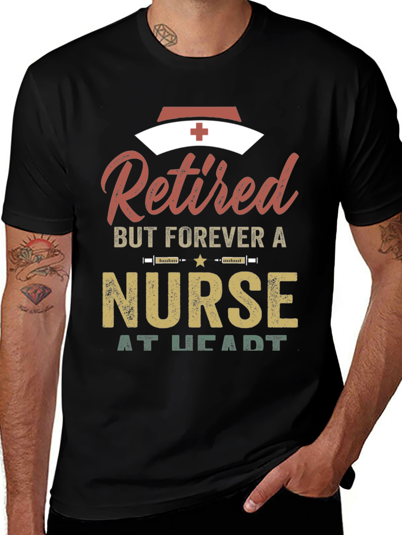 Retired Nurse T-Shirt - Forever a Nurse at Heart