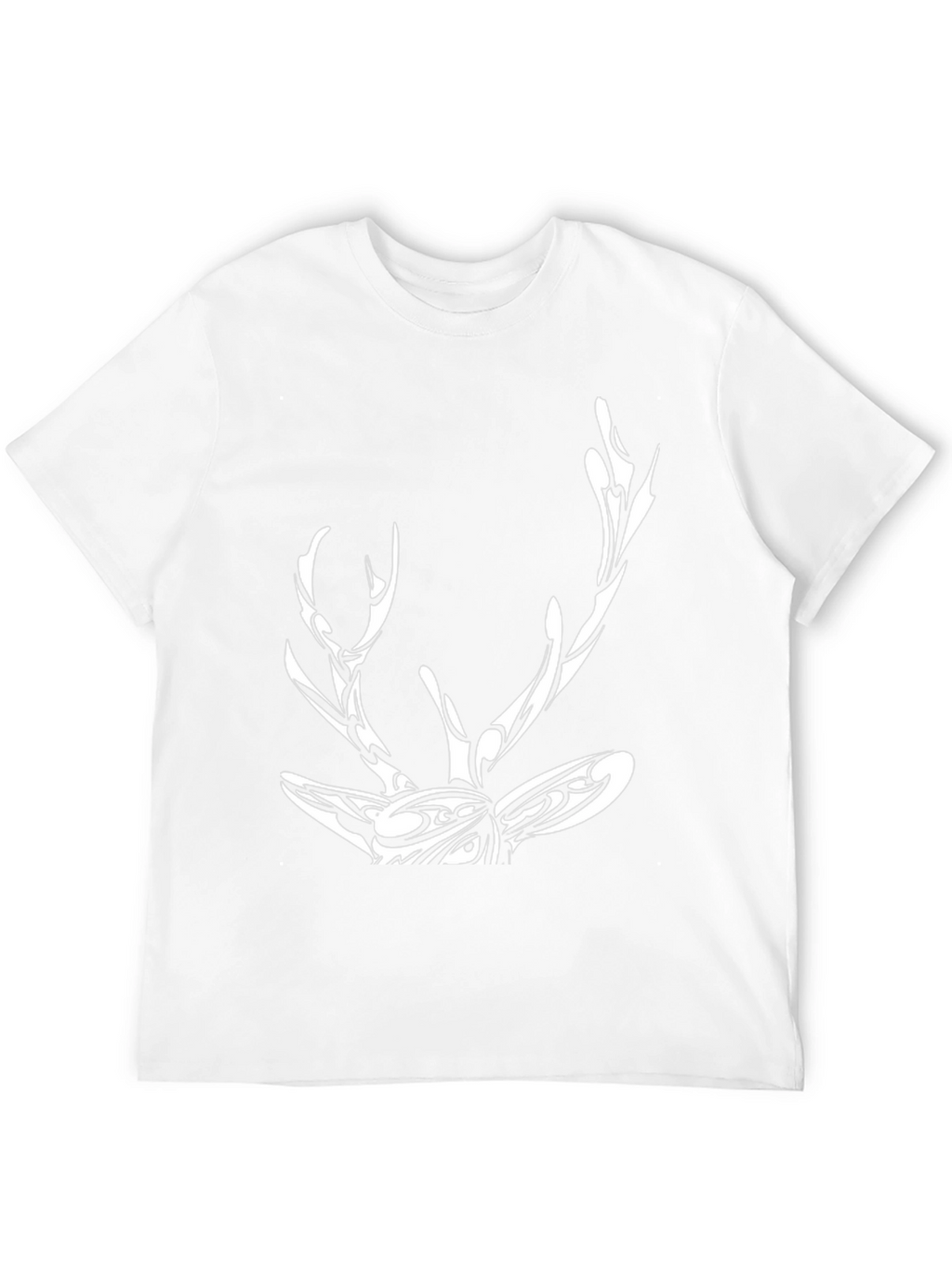 Tribal Deer Graphic Print Black T-Shirt