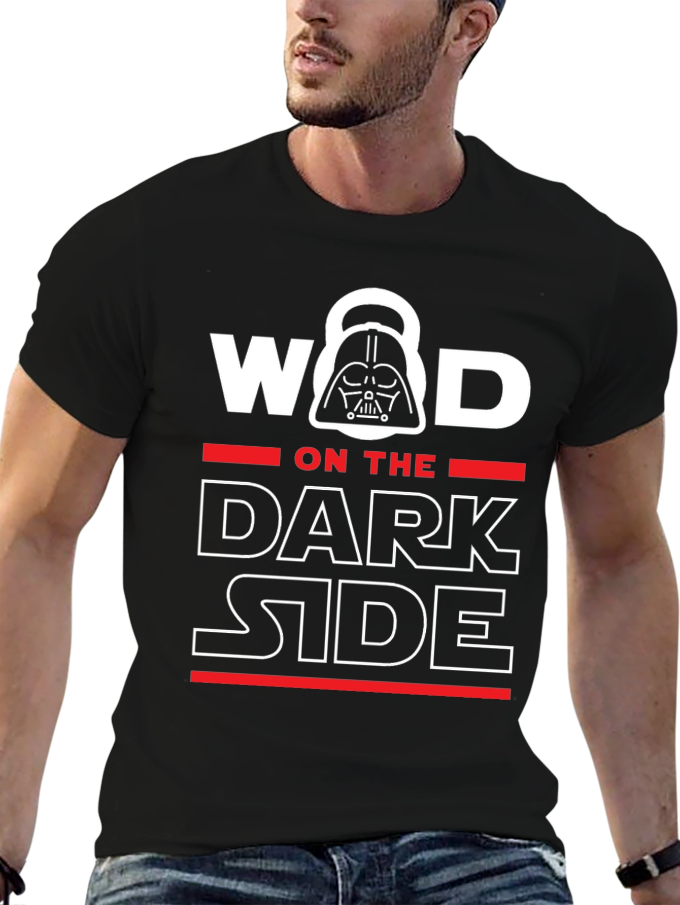 WOD on the Dark Side Mens Black Graphic Tee