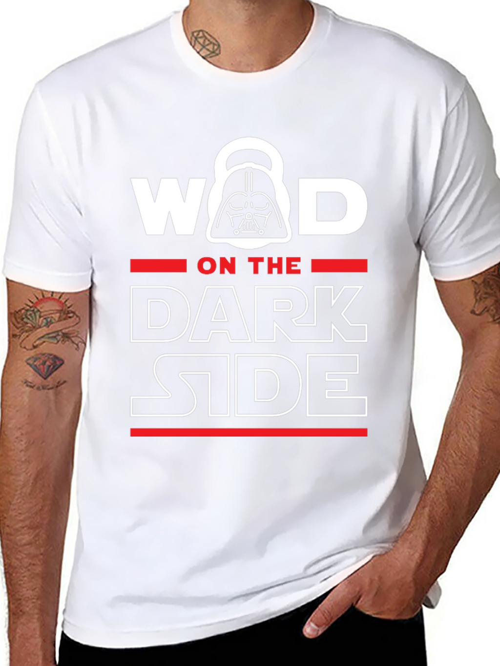 WOD on the Dark Side Mens Black Graphic Tee