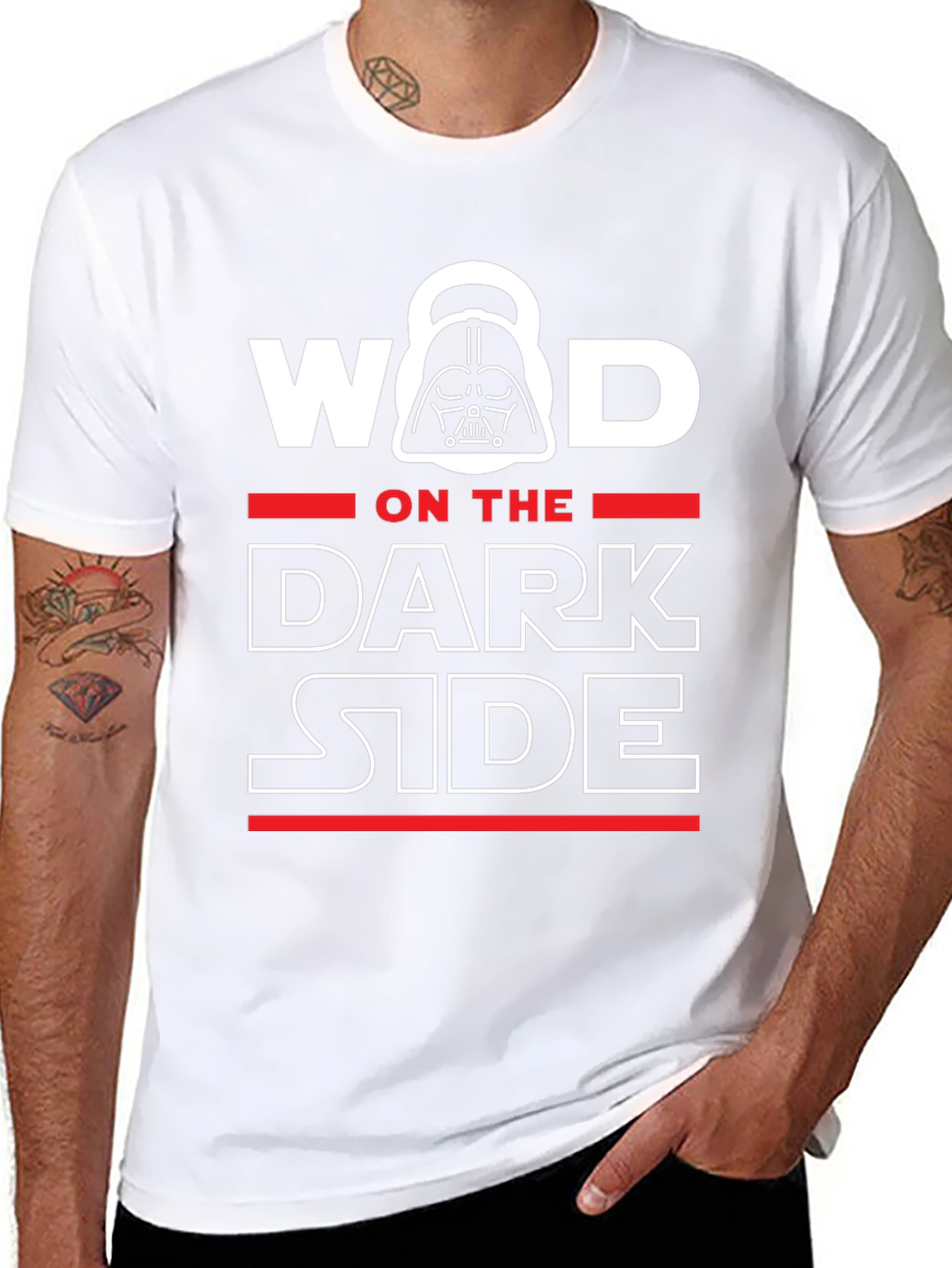 WOD on the Dark Side Mens Black Graphic Tee