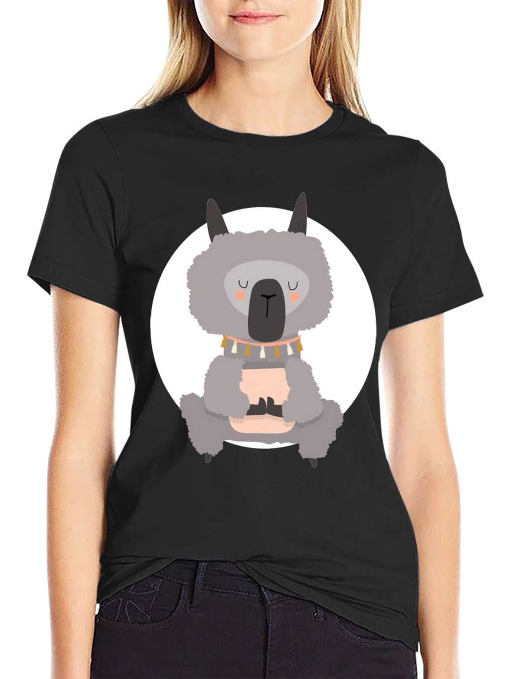 Meditating Llama Graphic Tee