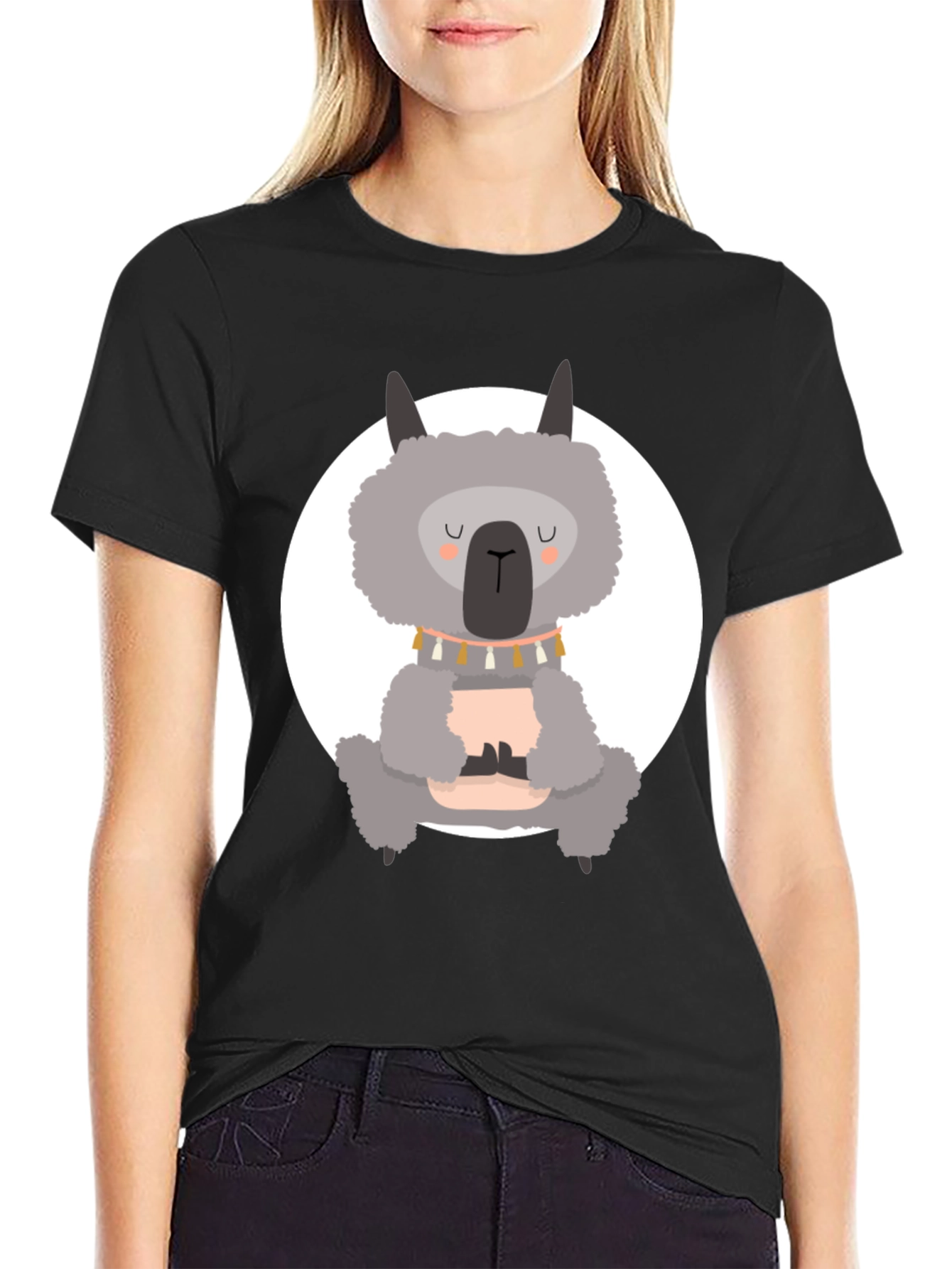 Meditating Llama Graphic Tee