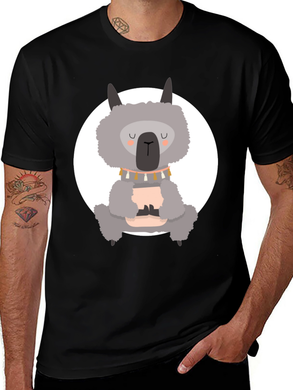 Meditating Llama Graphic Tee