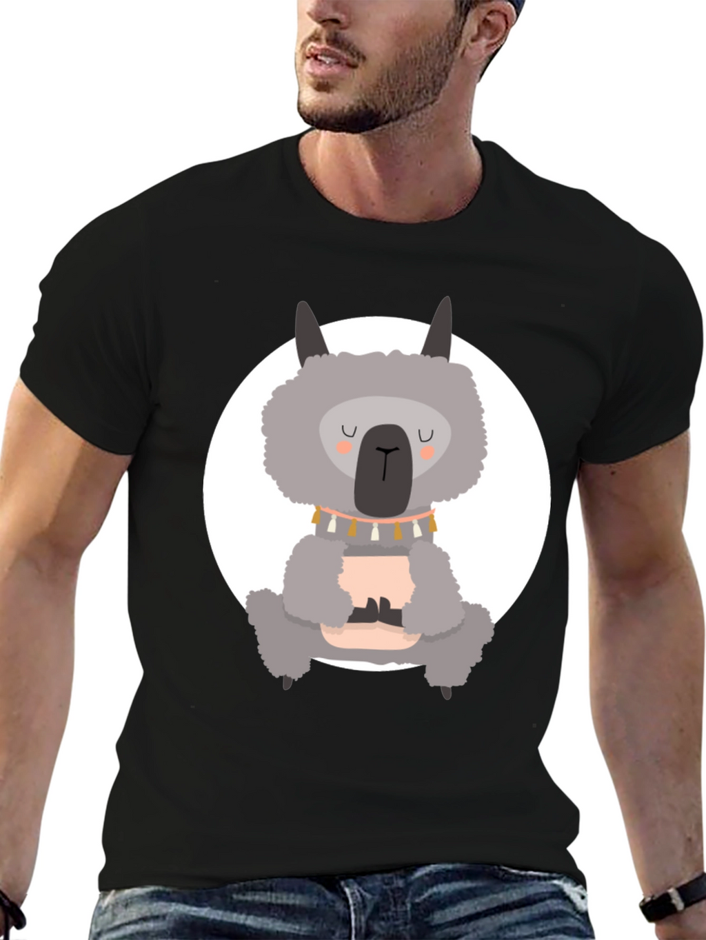 Meditating Llama Graphic Tee