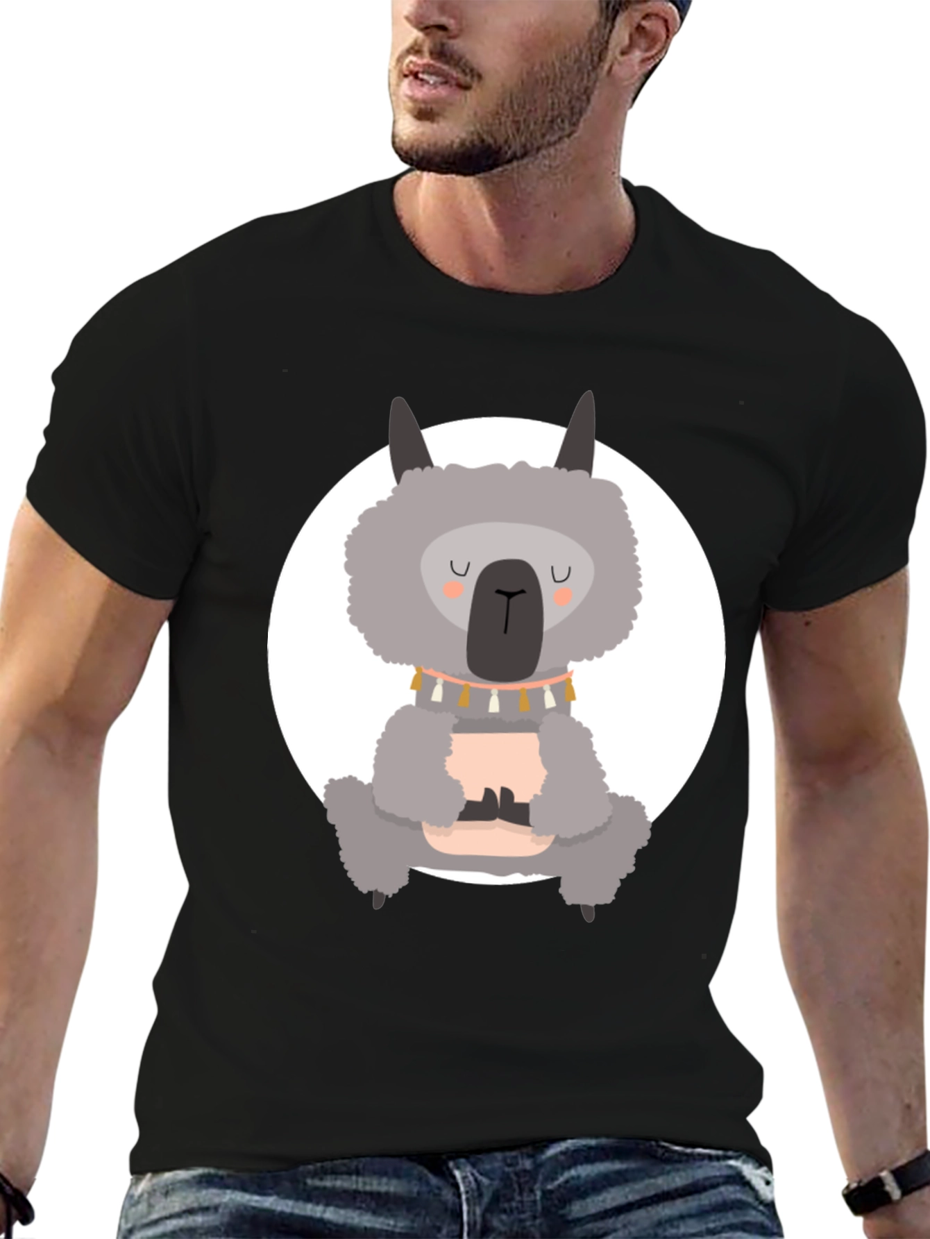 Meditating Llama Graphic Tee