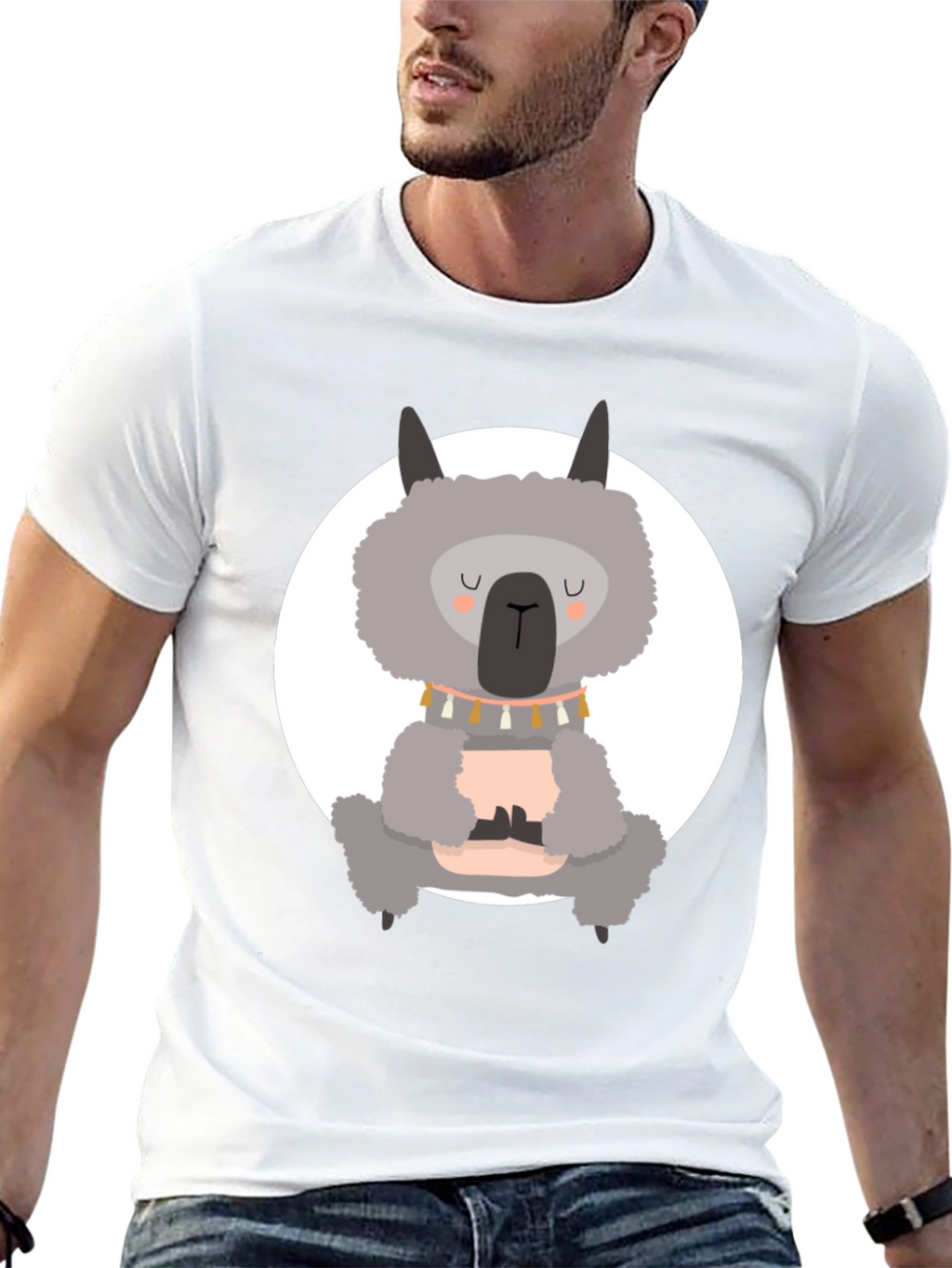 Meditating Llama Graphic Tee