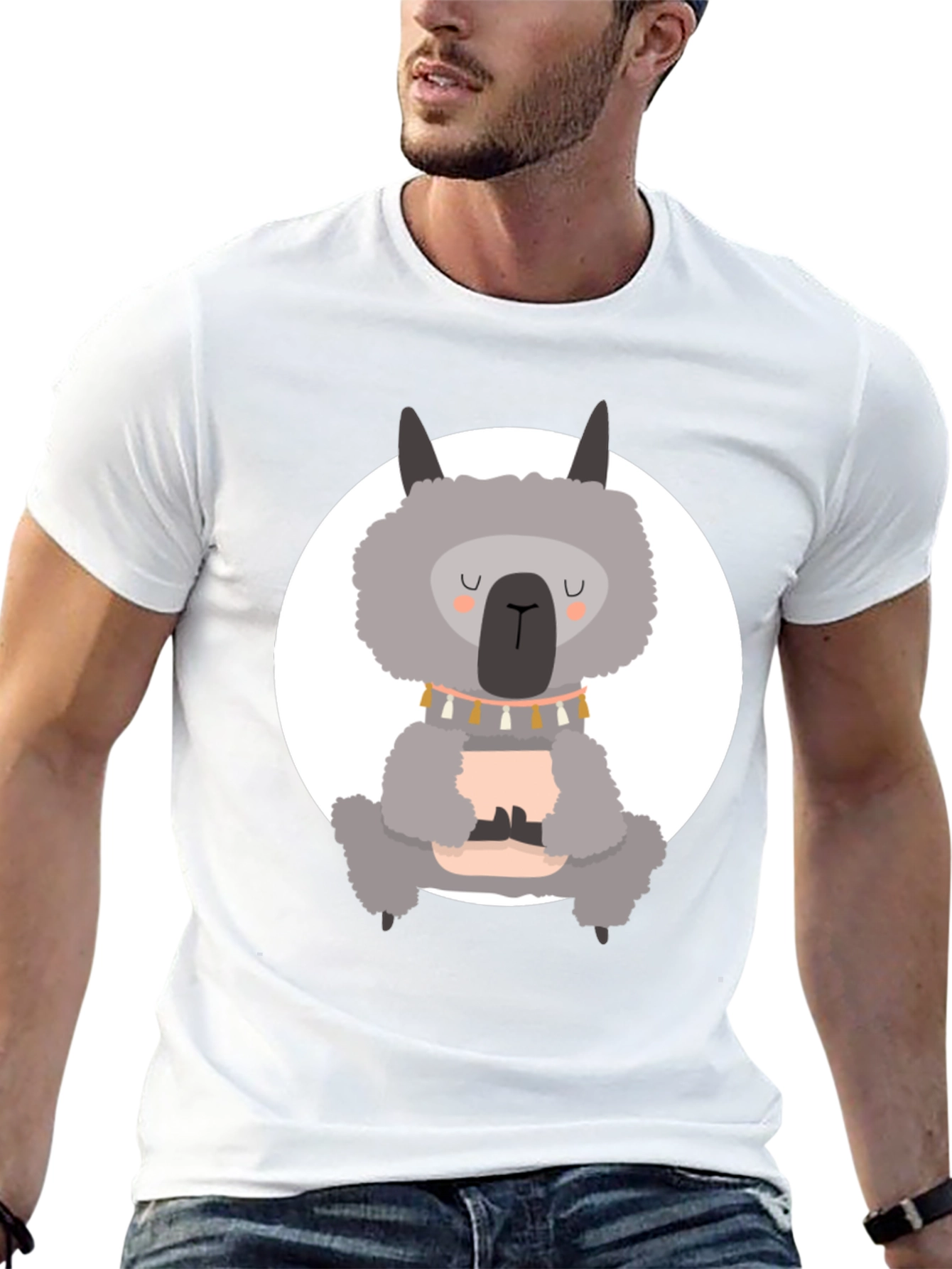 Meditating Llama Graphic Tee