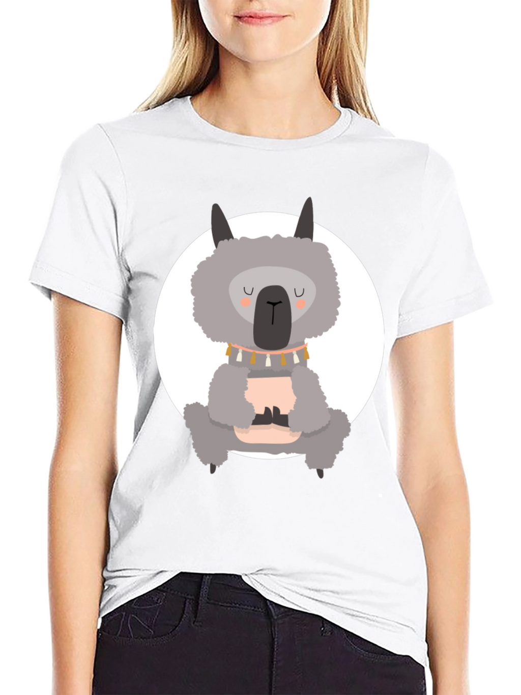 Meditating Llama Graphic Tee
