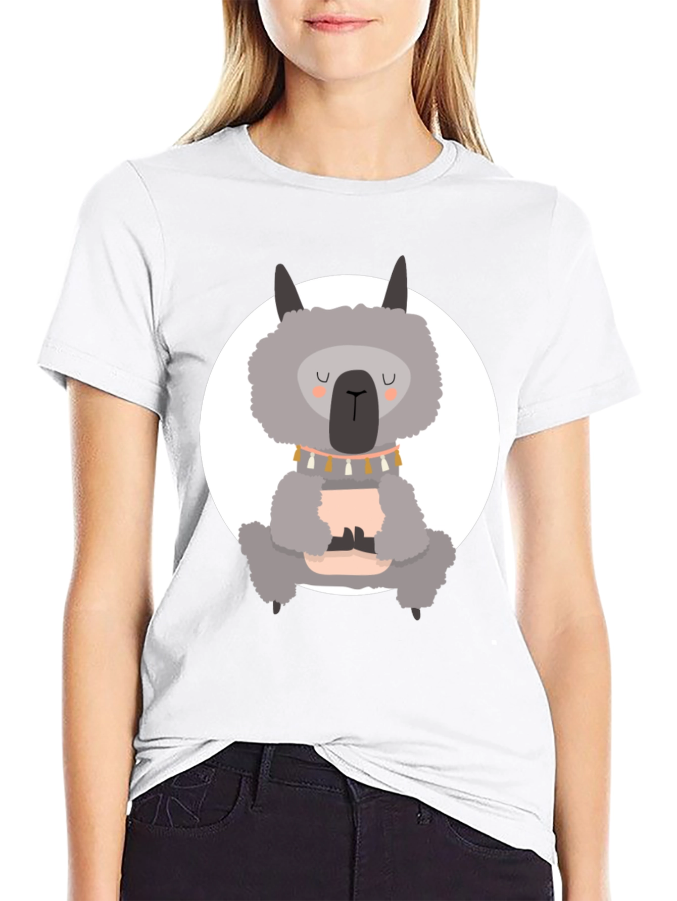 Meditating Llama Graphic Tee