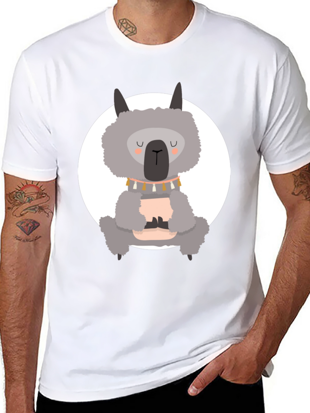 Meditating Llama Graphic Tee