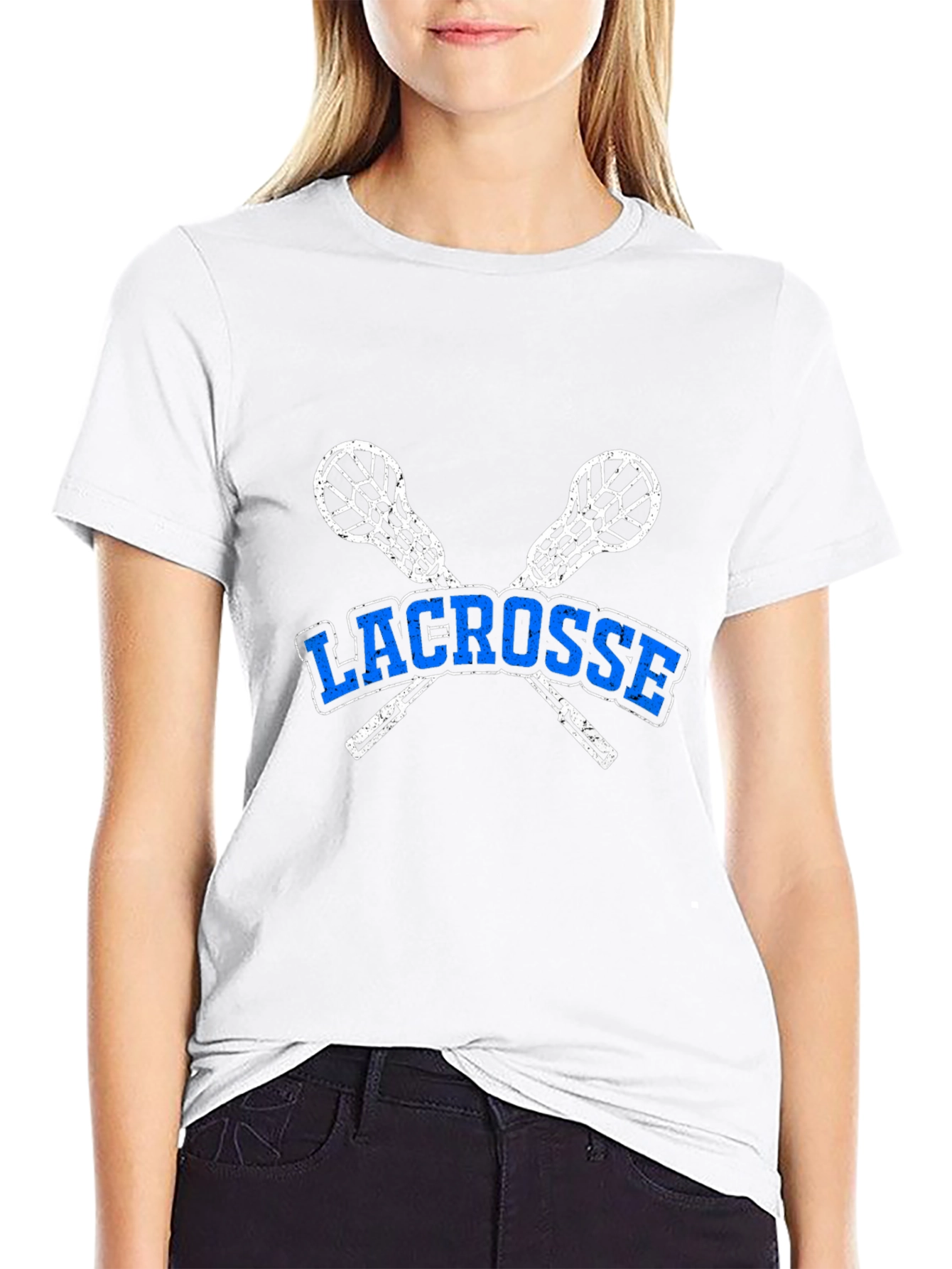 Lacrosse Sticks Graphic T-Shirt - Black