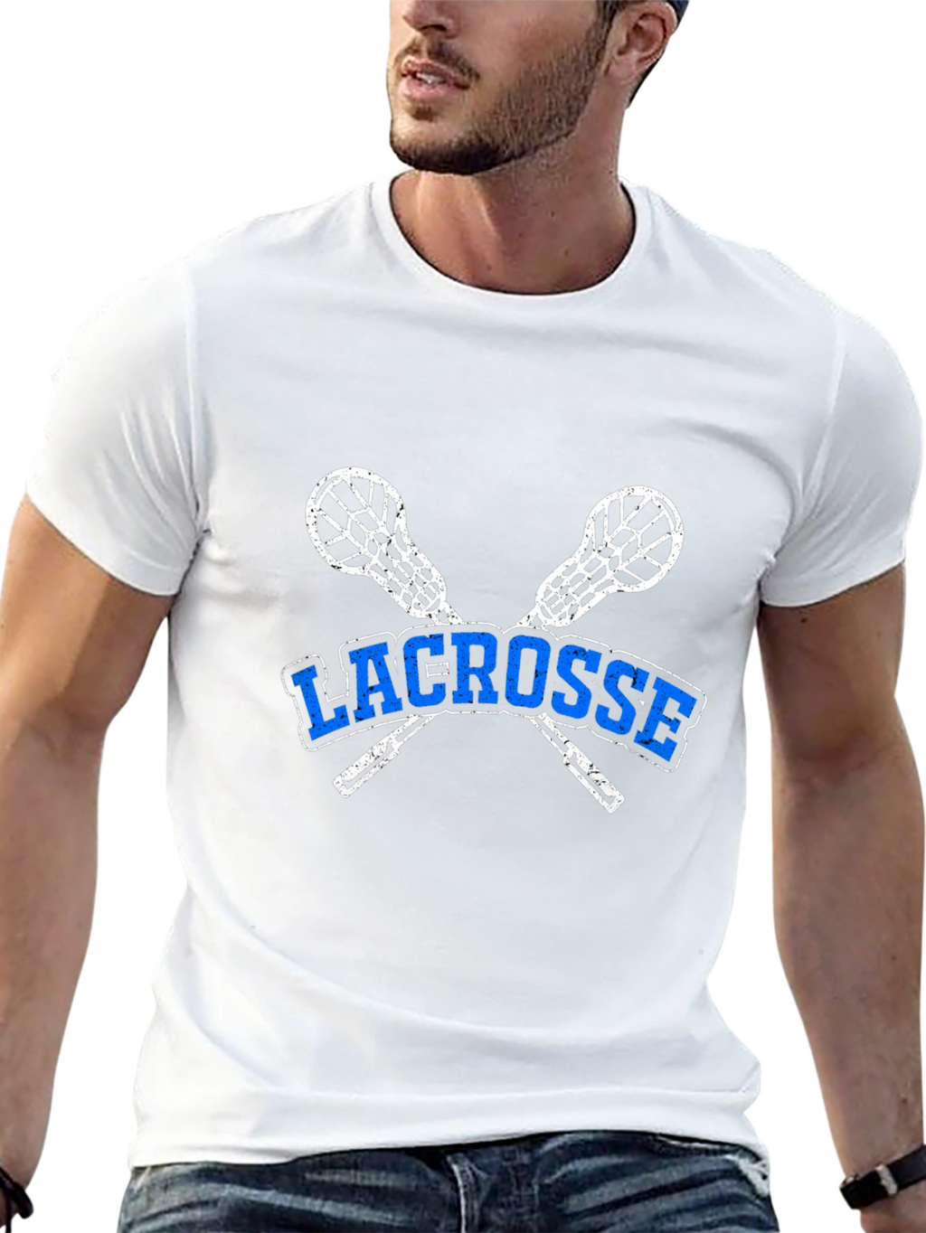 Lacrosse Sticks Graphic T-Shirt - Black