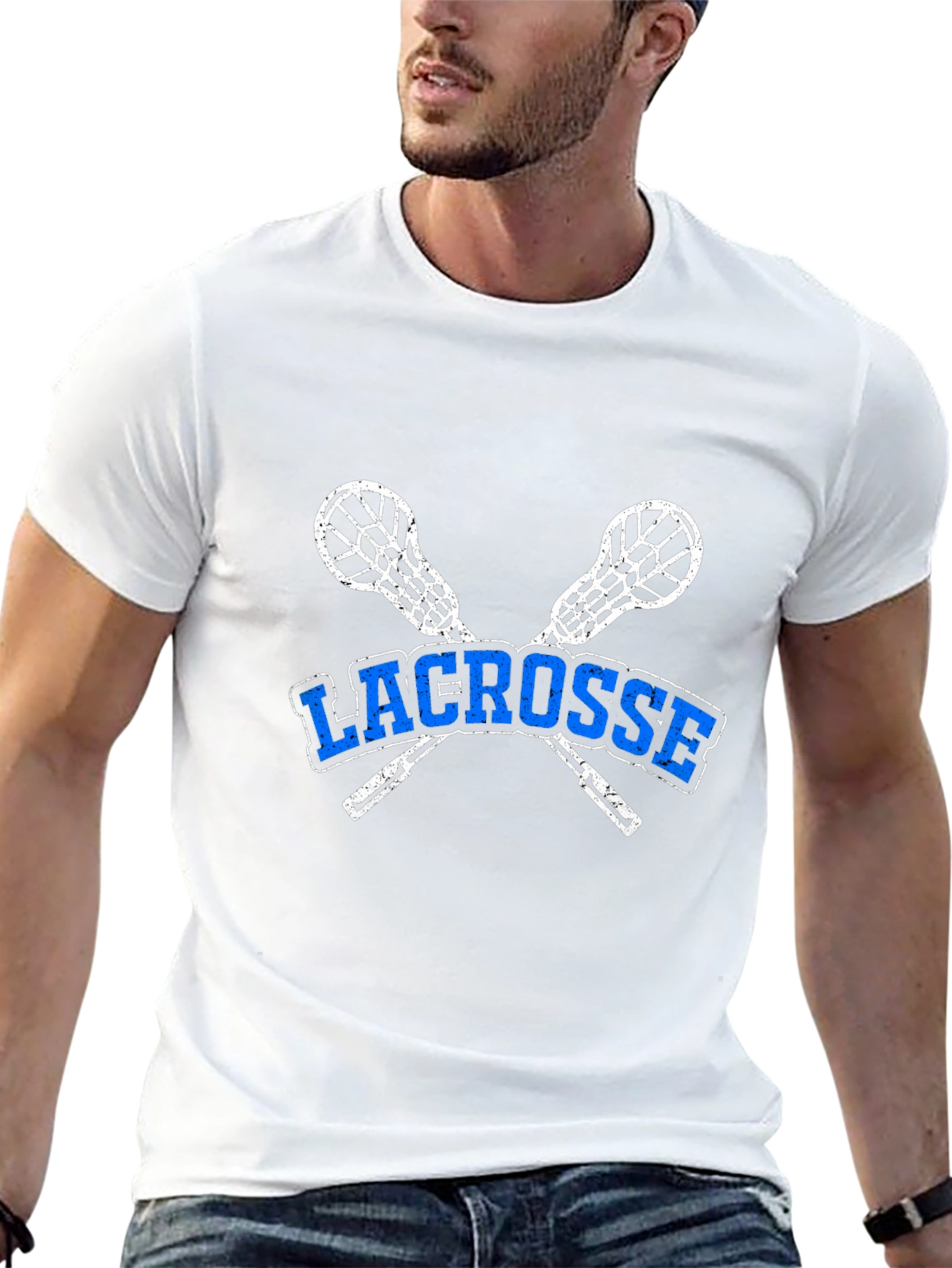 Lacrosse Sticks Graphic T-Shirt - Black