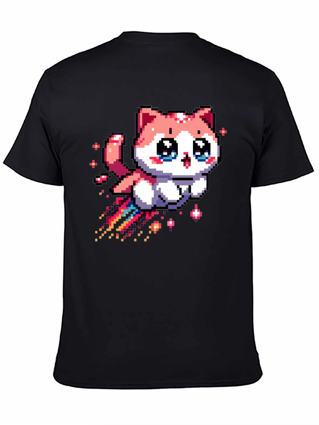 Pixel Cat T-Shirt - Cute Kawaii Style