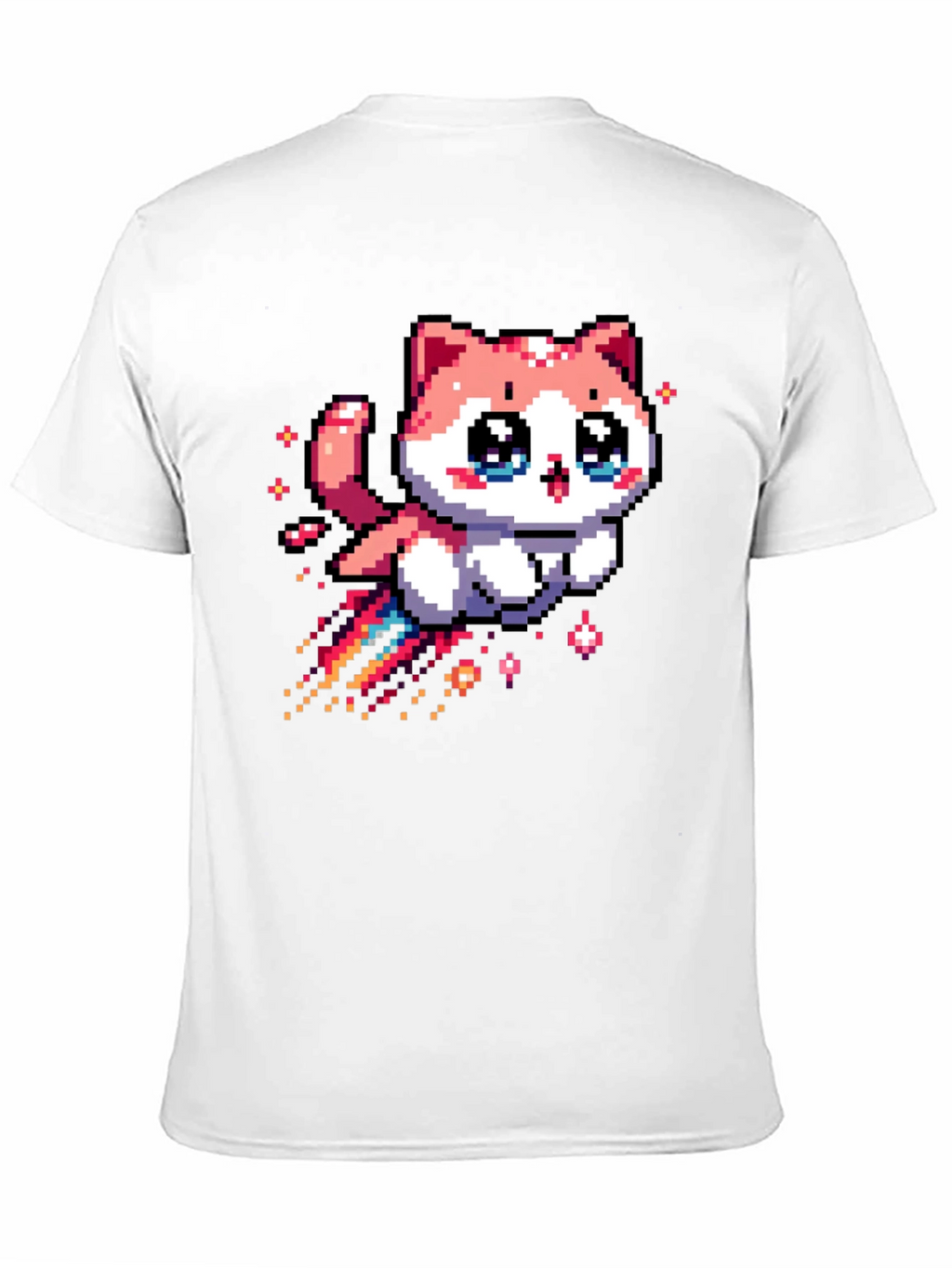 Pixel Cat T-Shirt - Cute Kawaii Style