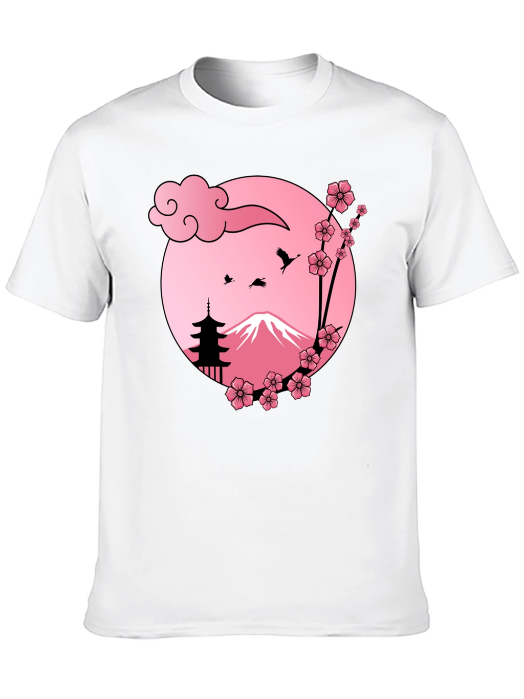Japanese Mount Fuji Cherry Blossom T-Shirt