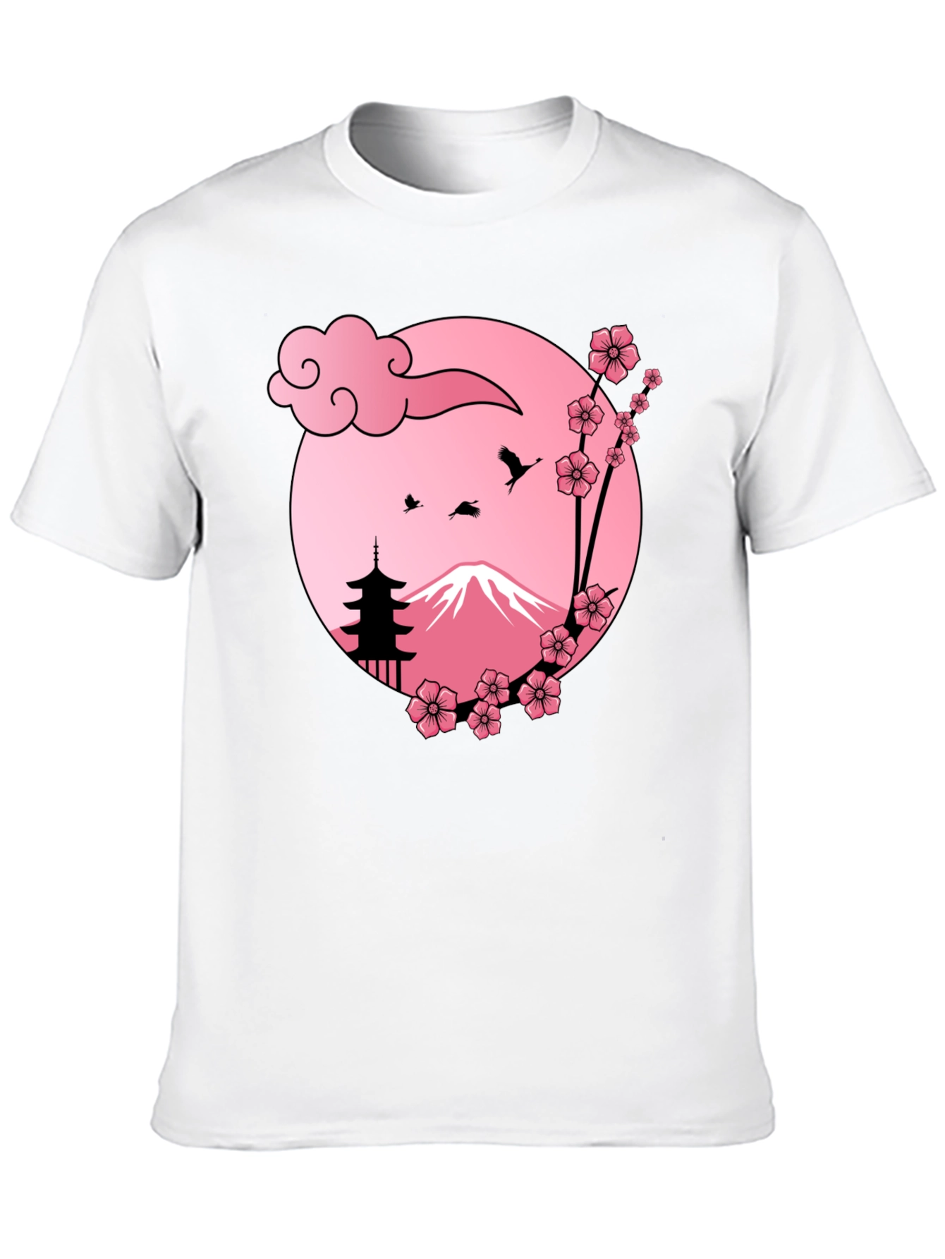 Japanese Mount Fuji Cherry Blossom T-Shirt