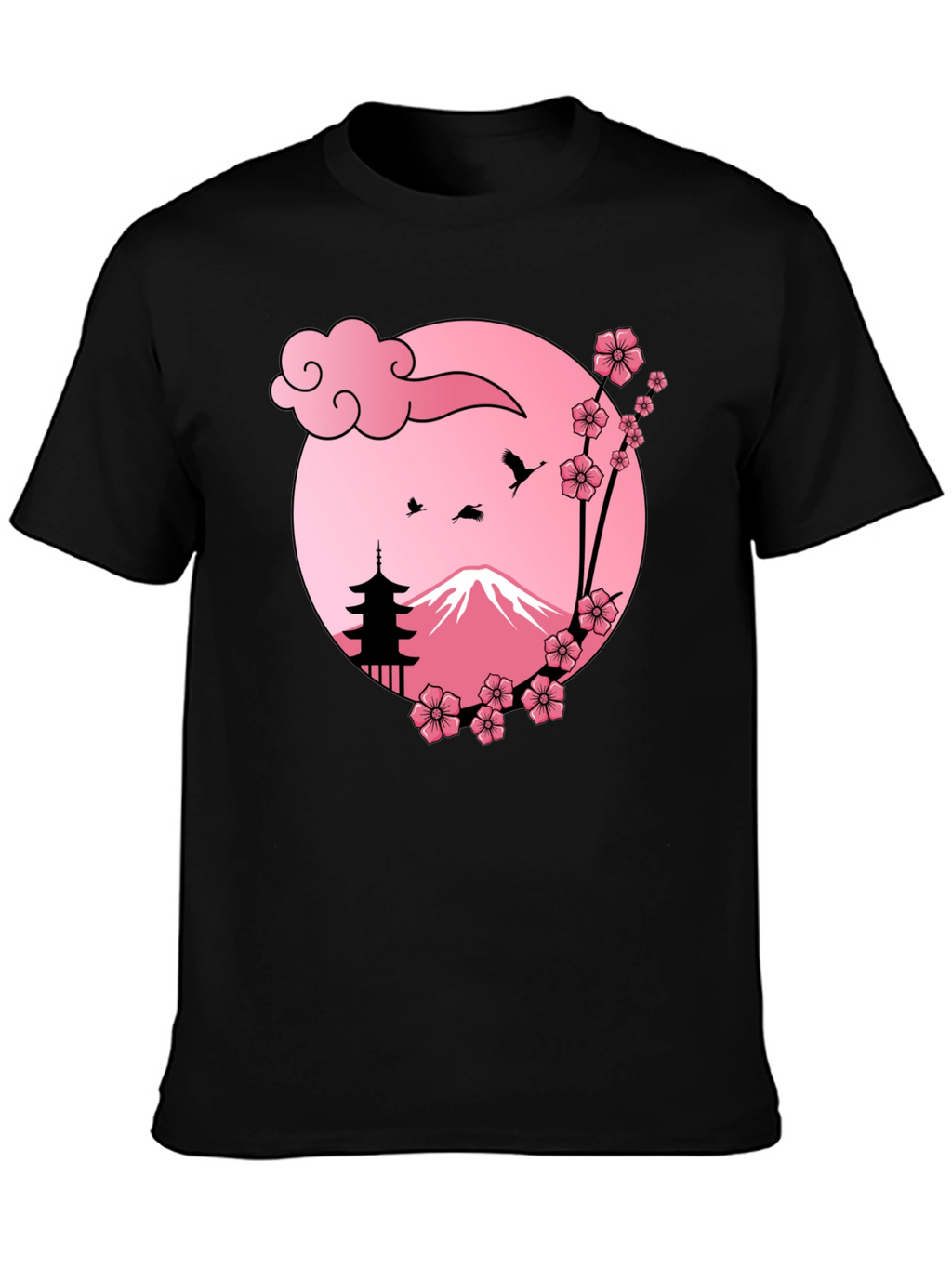 Japanese Mount Fuji Cherry Blossom T-Shirt