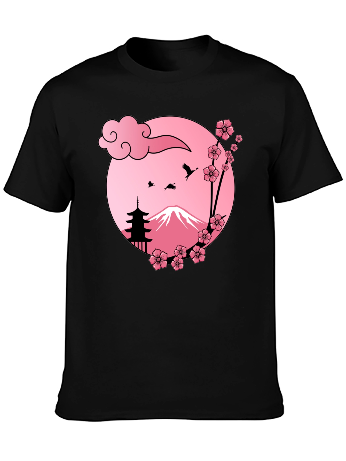Japanese Mount Fuji Cherry Blossom T-Shirt