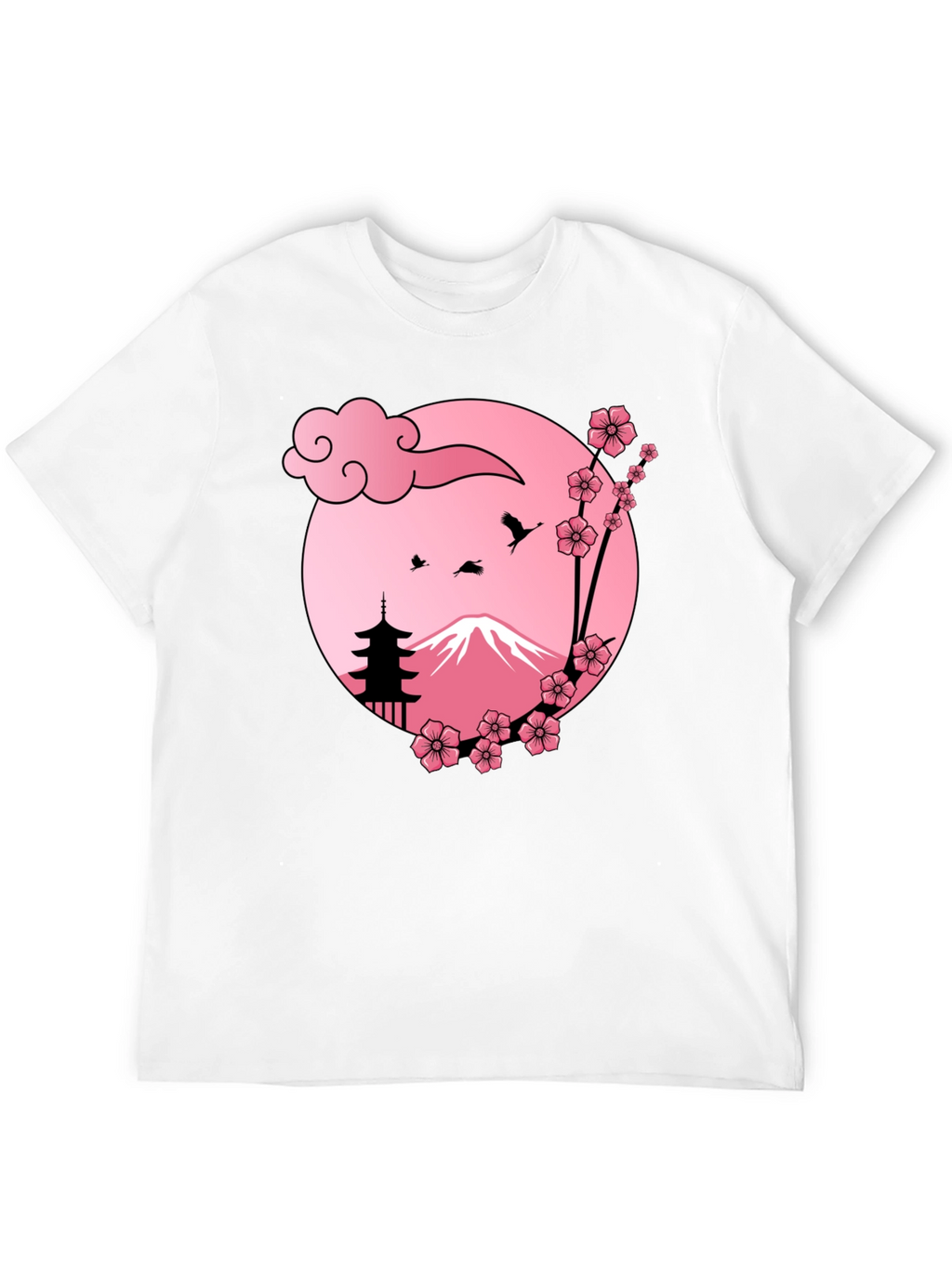 Japanese Mount Fuji Cherry Blossom T-Shirt