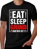 Eat Sleep Grind Repeat Black T-Shirt
