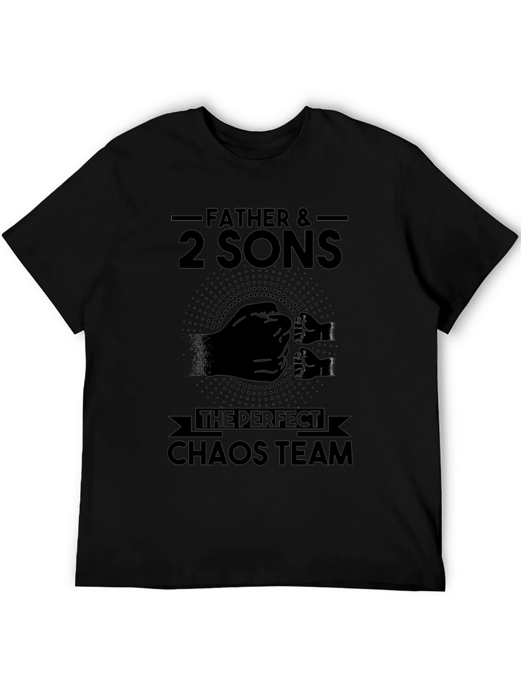 Father & 2 Sons Chaos Team Black T-Shirt