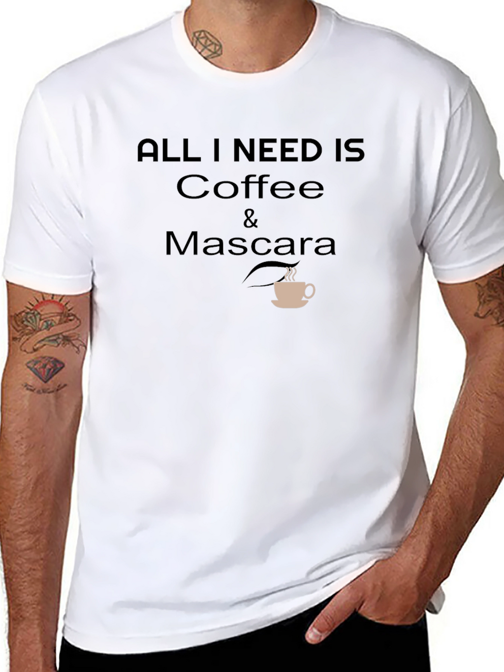 Coffee and Mascara Graphic T-Shirt